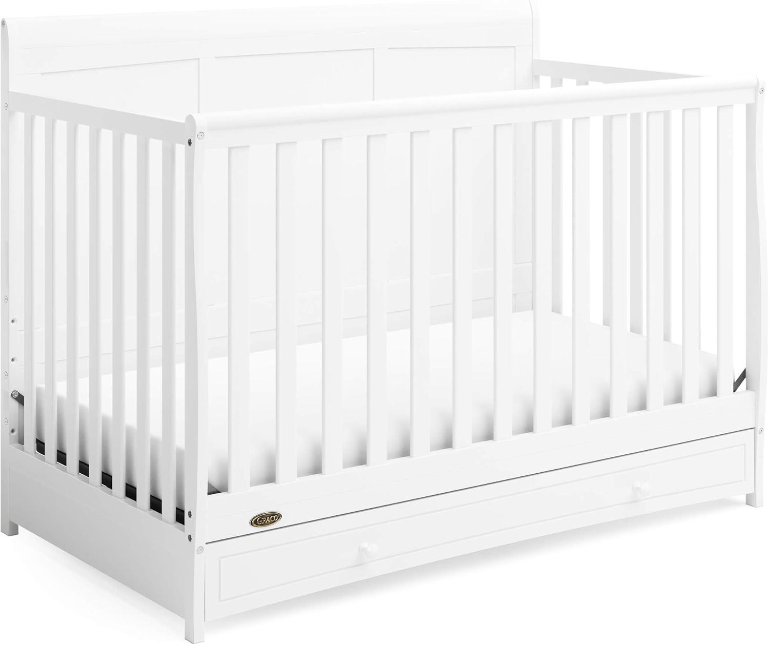 imageGraco Asheville 4in1 Convertible Crib wDrawerWhite ampamp Graco Premium Foam Crib ampamp Toddler MattressWhite