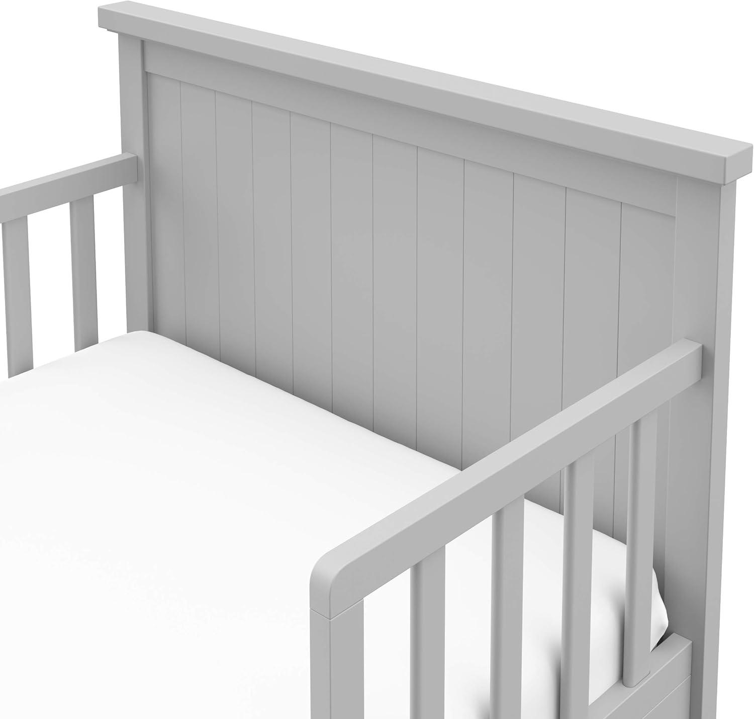 imageGraco Bailey Toddler Bed White GREENGUARD Gold Certified Fits Standard FullSize Crib ampamp Toddler Mattress Toddler Safety Guardrails Included Complete Design with Solid Headboard FootboardPebble Gray