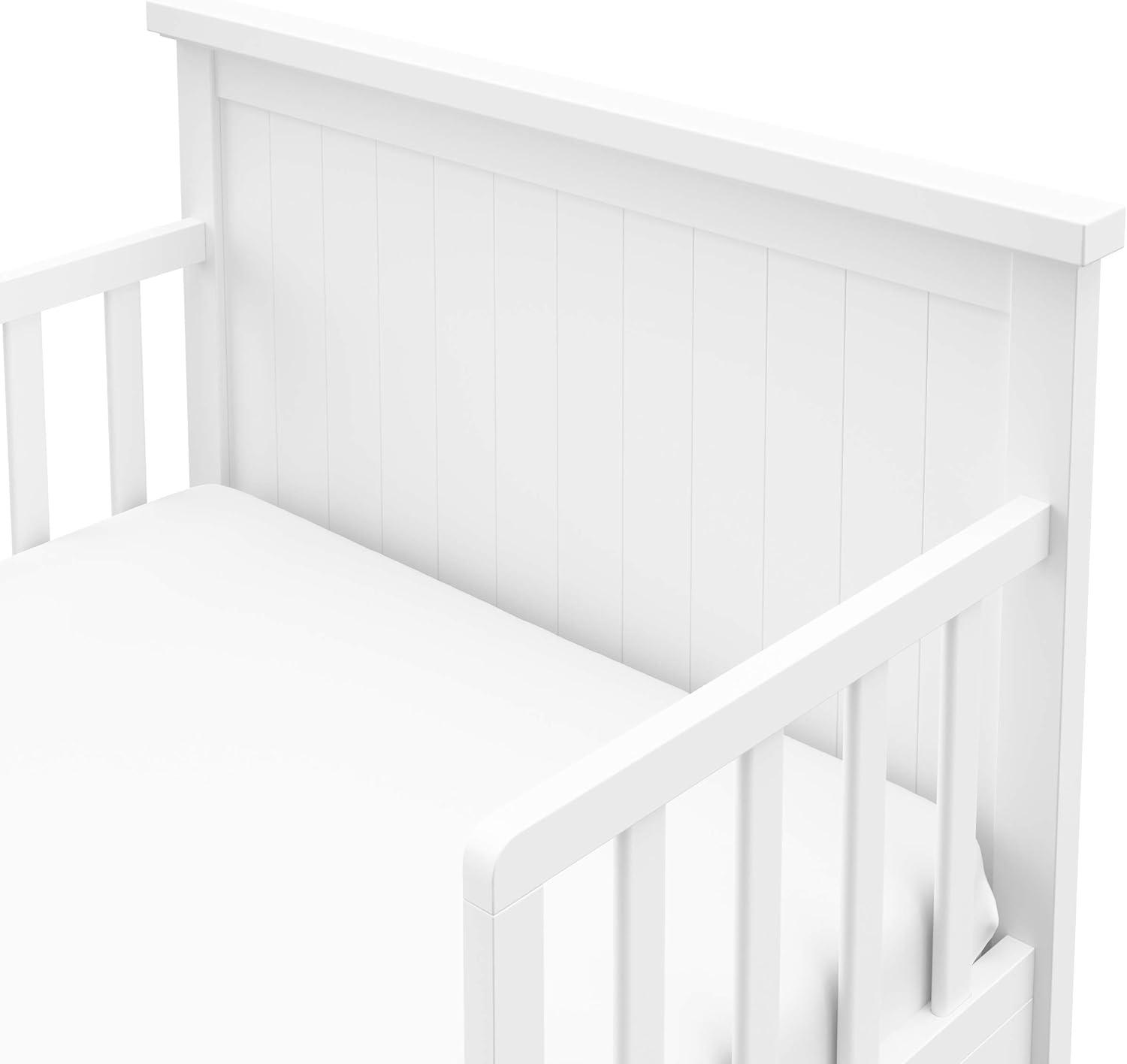 imageGraco Bailey Toddler Bed White GREENGUARD Gold Certified Fits Standard FullSize Crib ampamp Toddler Mattress Toddler Safety Guardrails Included Complete Design with Solid Headboard FootboardWhite