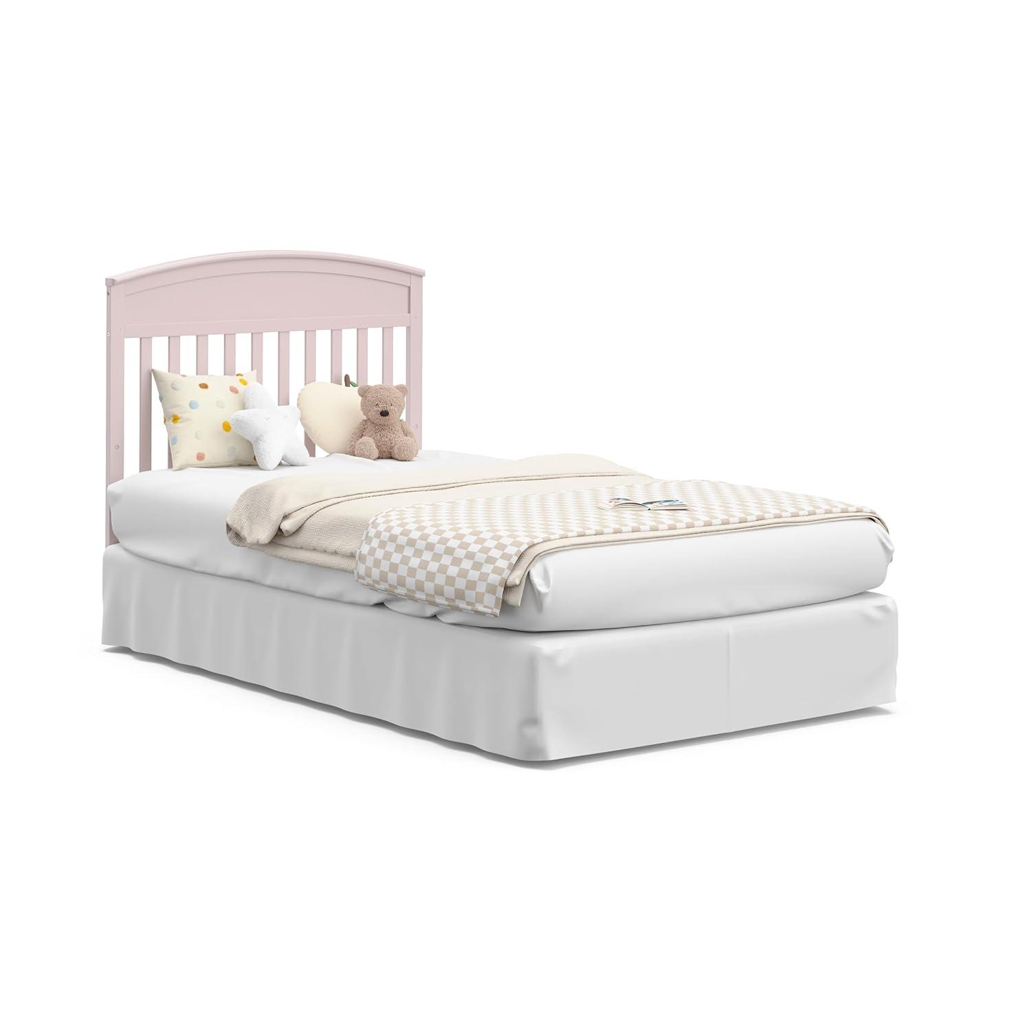 imageGraco Benton 4in1 Convertible Mini Crib with Bonus Crib Mattress White GREENGUARD Gold Certified 275Inch Mattress Included Baby Crib Converts to Twin Bed Ideal for Small SpacesBlush