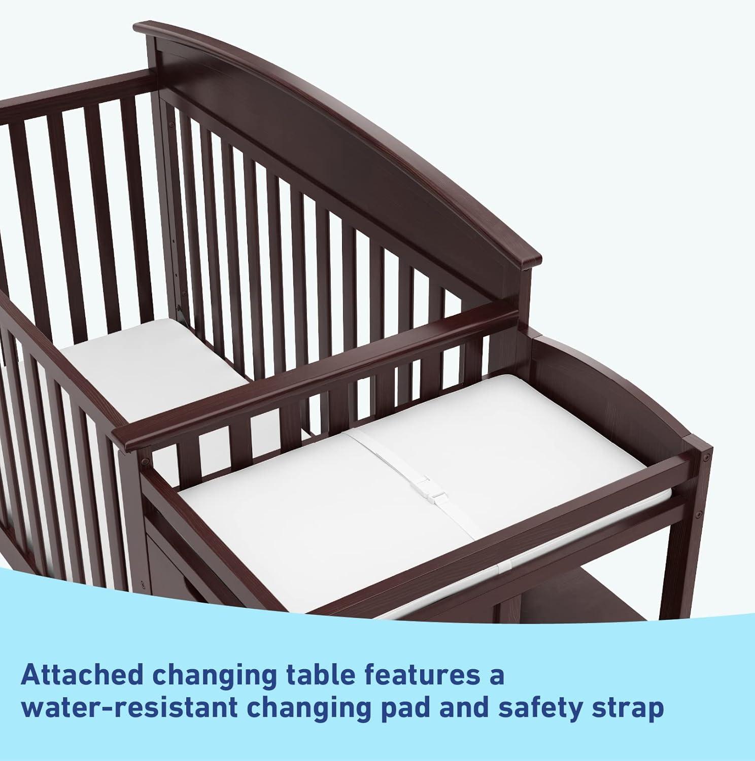 imageGraco Benton 5in1 Convertible Crib White GREENGUARD Gold Certified Converts from Baby Crib to Toddler Bed Daybed and FullSize Bed Fits Standard FullSize Crib MattressEspresso