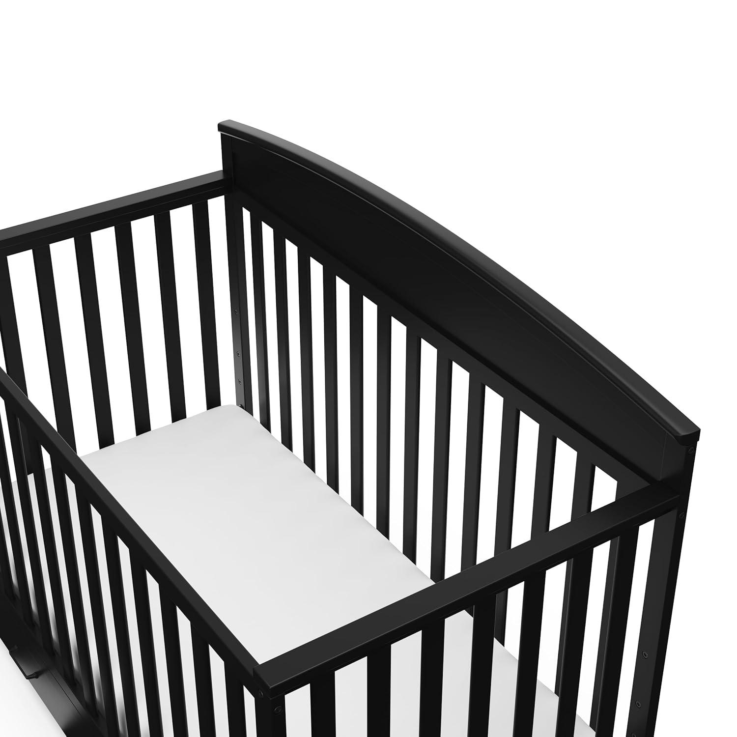 imageGraco Benton 5in1 Convertible Crib White GREENGUARD Gold Certified Converts from Baby Crib to Toddler Bed Daybed and FullSize Bed Fits Standard FullSize Crib MattressBlack