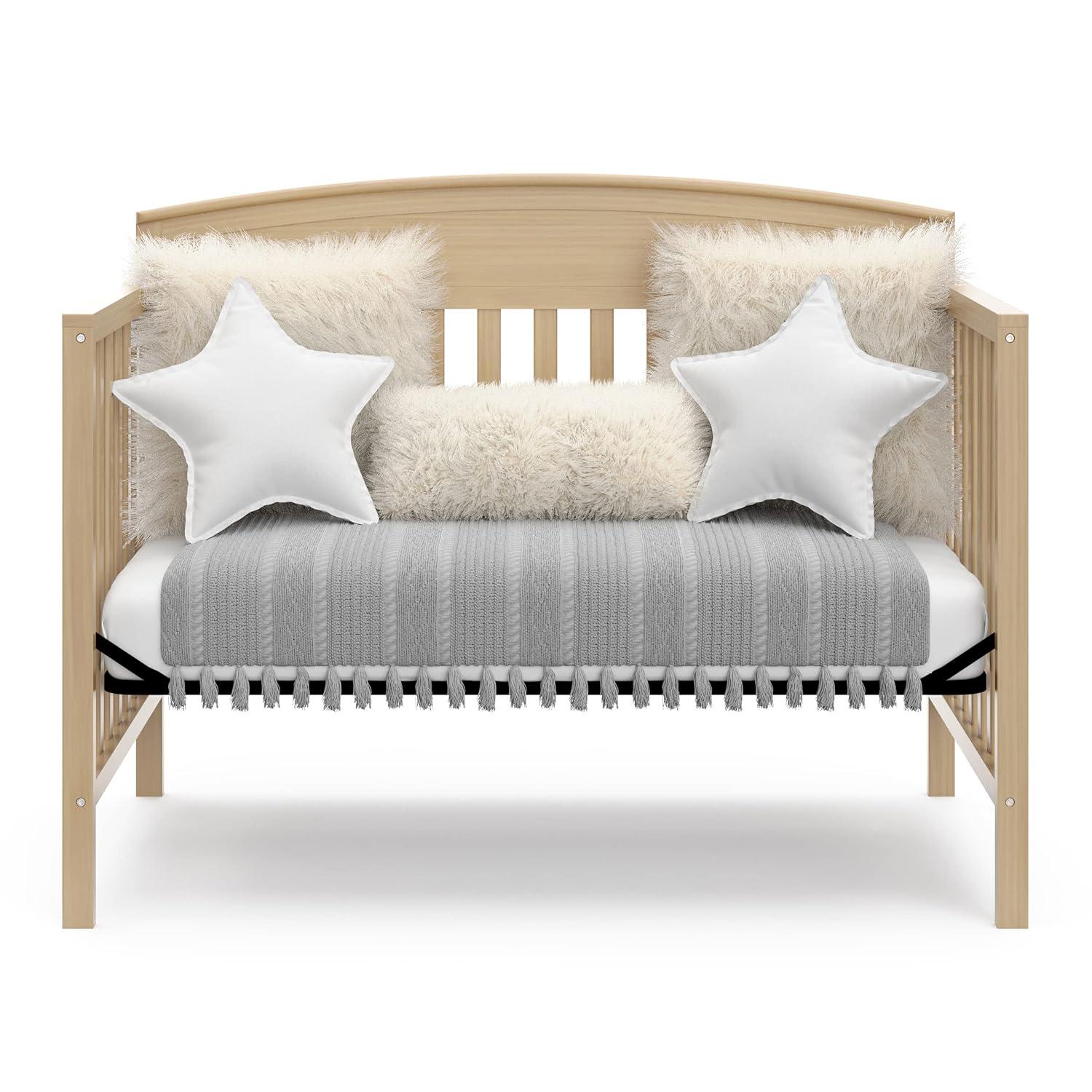 imageGraco Benton 5in1 Convertible Crib White GREENGUARD Gold Certified Converts from Baby Crib to Toddler Bed Daybed and FullSize Bed Fits Standard FullSize Crib MattressDriftwood