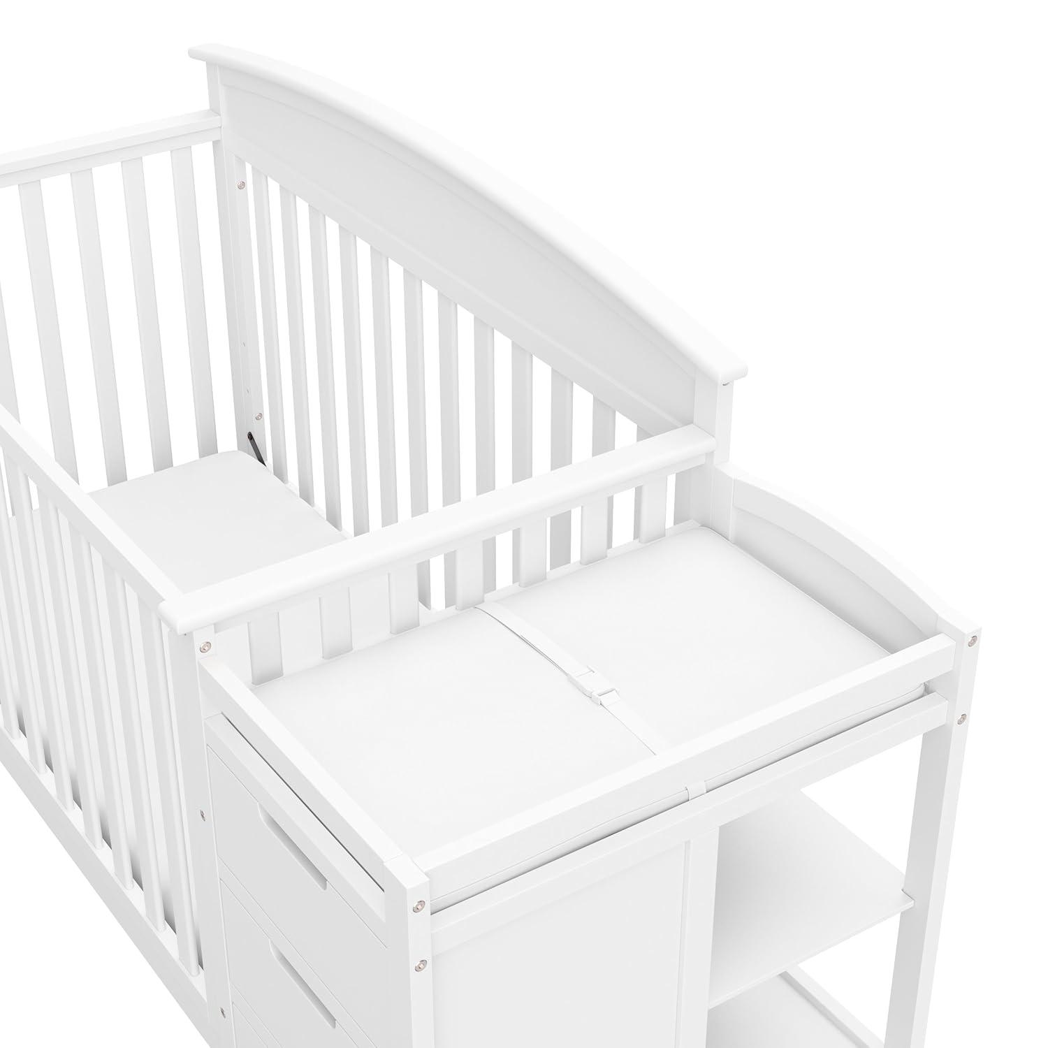 imageGraco Benton 5in1 Convertible Crib White GREENGUARD Gold Certified Converts from Baby Crib to Toddler Bed Daybed and FullSize Bed Fits Standard FullSize Crib MattressWhite