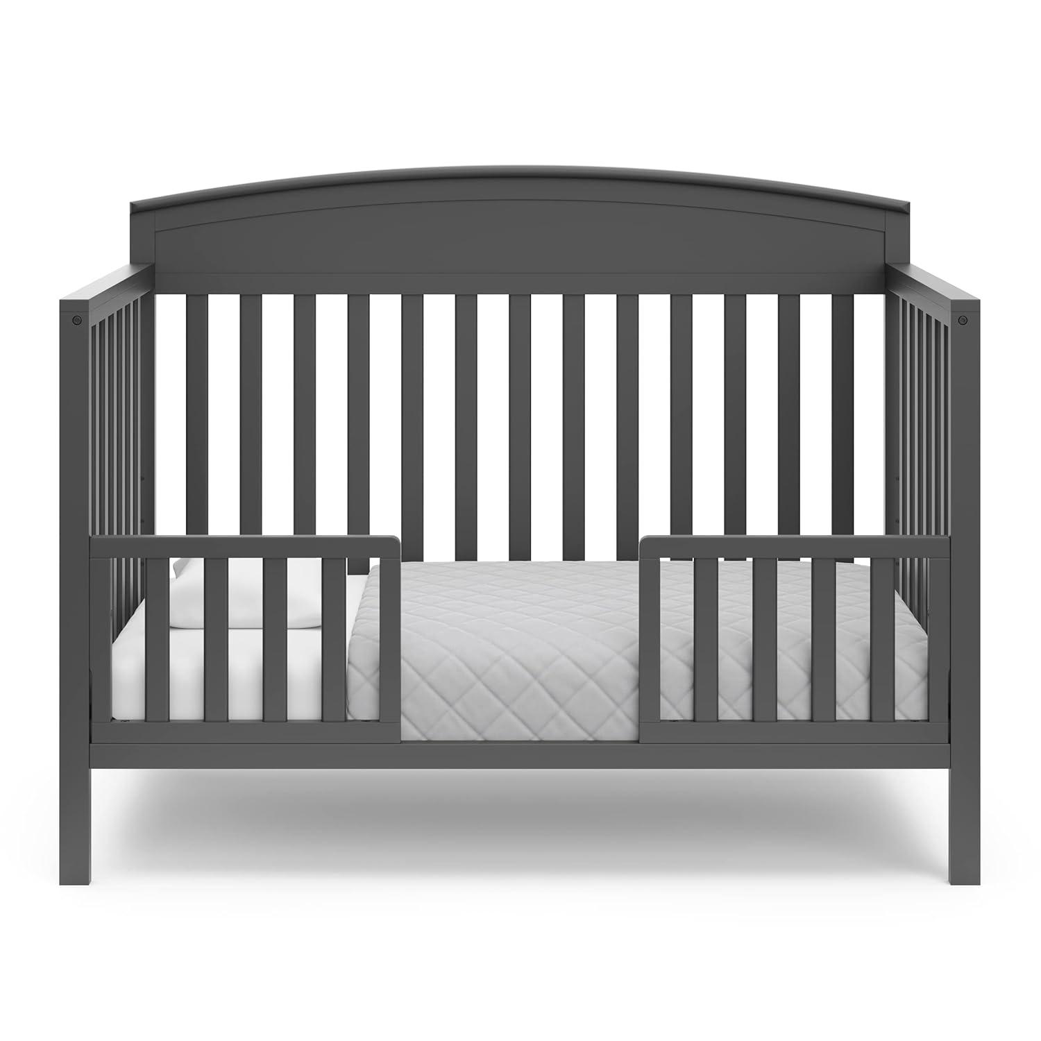 imageGraco Benton 5in1 Convertible Crib White GREENGUARD Gold Certified Converts from Baby Crib to Toddler Bed Daybed and FullSize Bed Fits Standard FullSize Crib MattressGrey