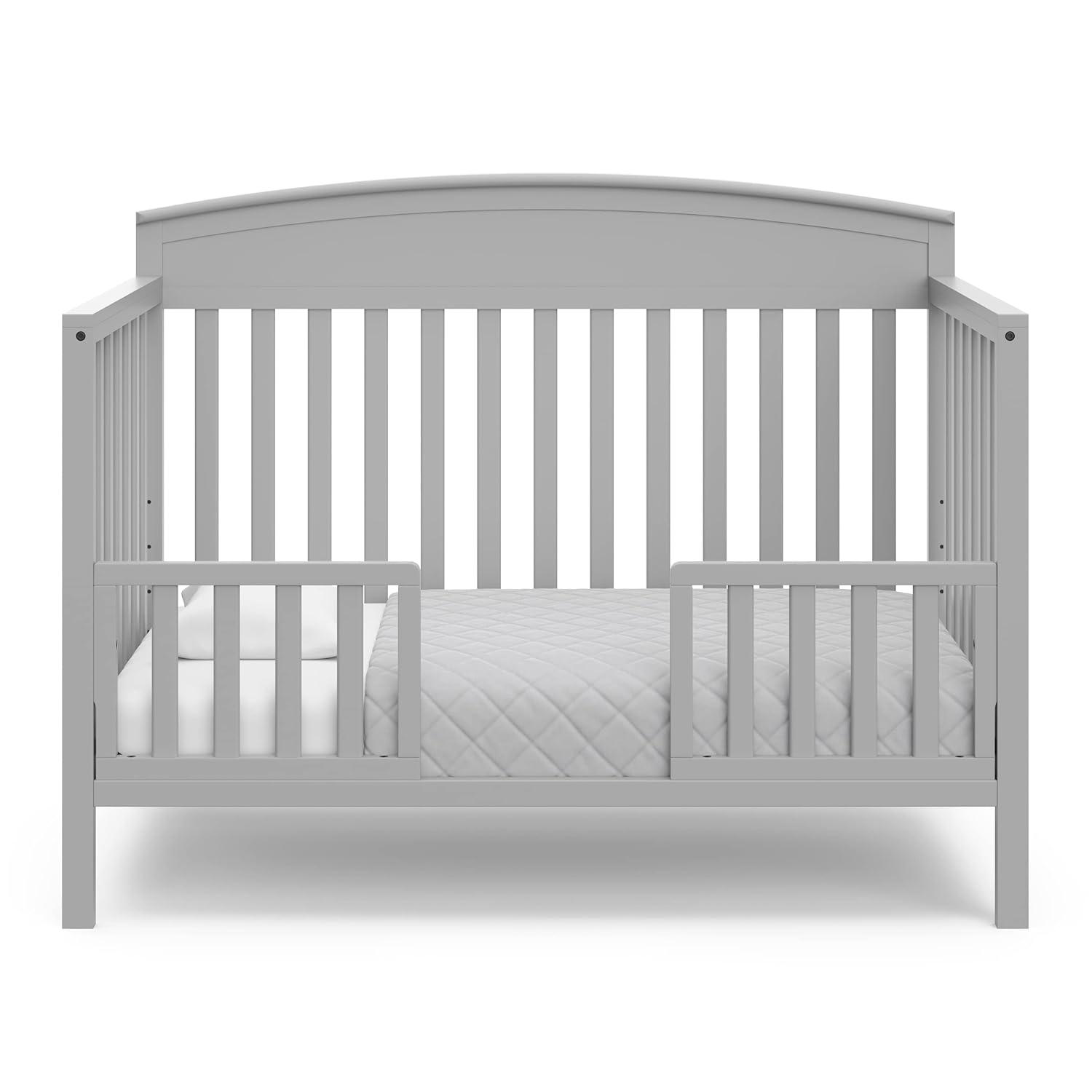 imageGraco Benton 5in1 Convertible Crib White GREENGUARD Gold Certified Converts from Baby Crib to Toddler Bed Daybed and FullSize Bed Fits Standard FullSize Crib MattressPebble Gray