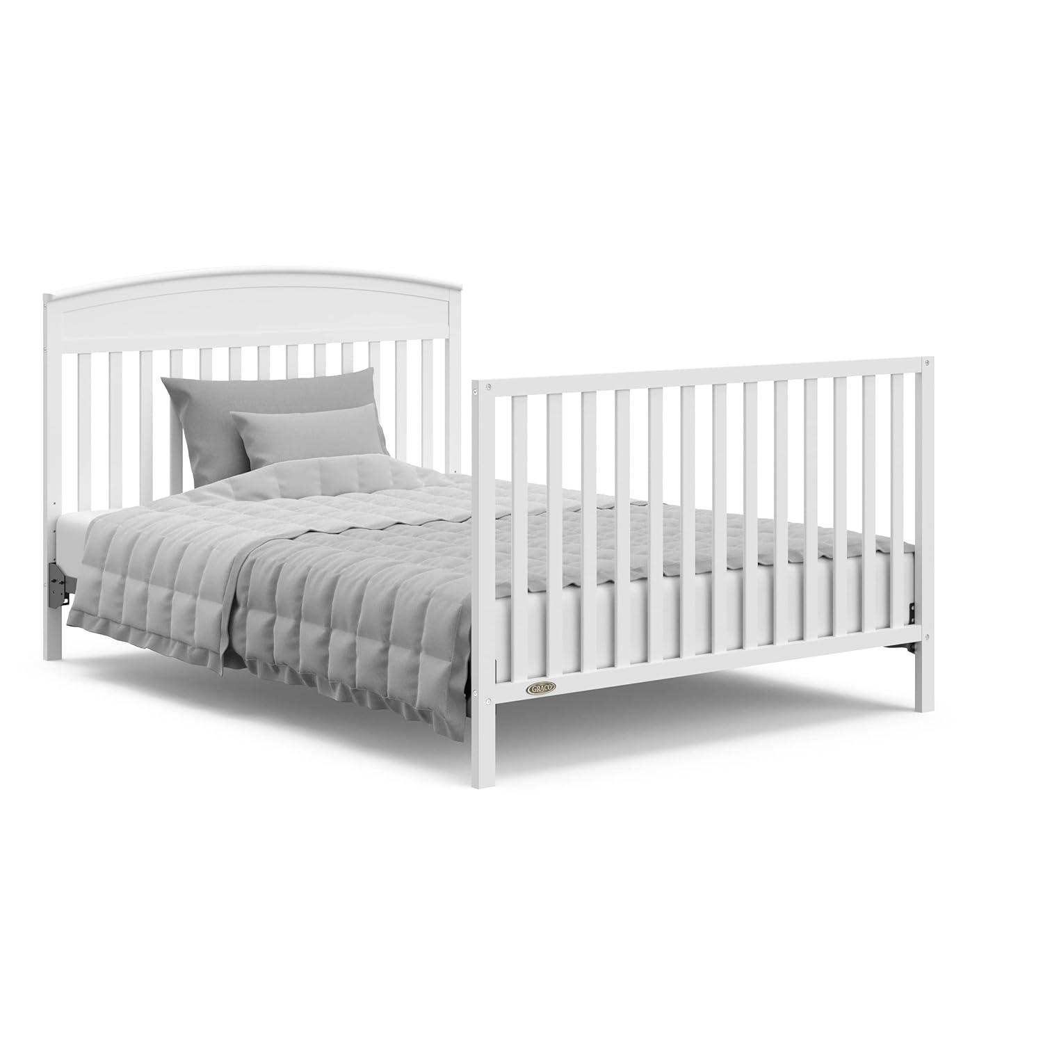 imageGraco Benton 5in1 Convertible Crib White GREENGUARD Gold Certified Converts from Baby Crib to Toddler Bed Daybed and FullSize Bed Fits Standard FullSize Crib MattressWhite