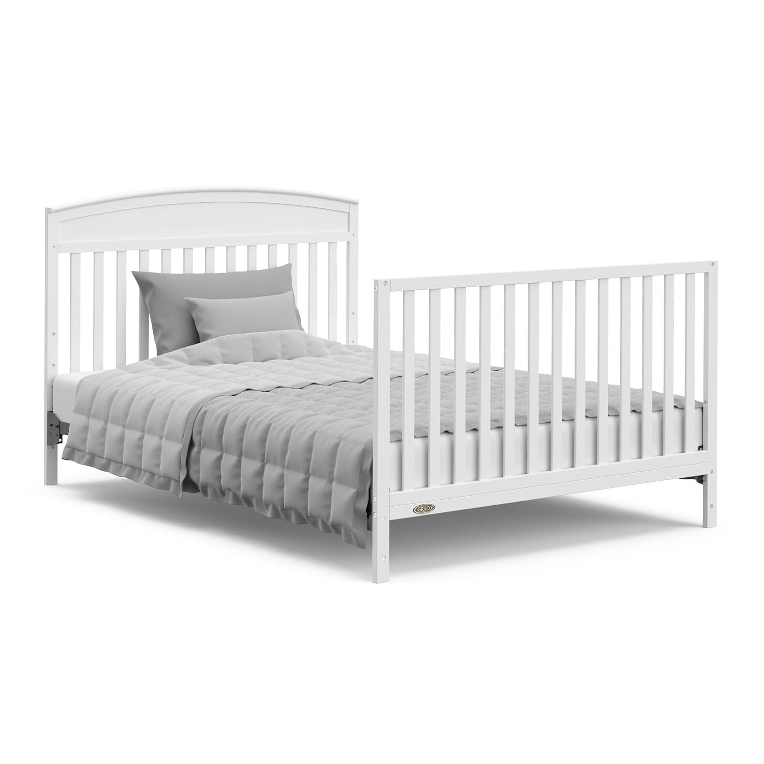 imageGraco Benton 5in1 Convertible Crib White GREENGUARD Gold Certified Converts from Baby Crib to Toddler Bed Daybed and FullSize Bed Fits Standard FullSize Crib MattressWhite