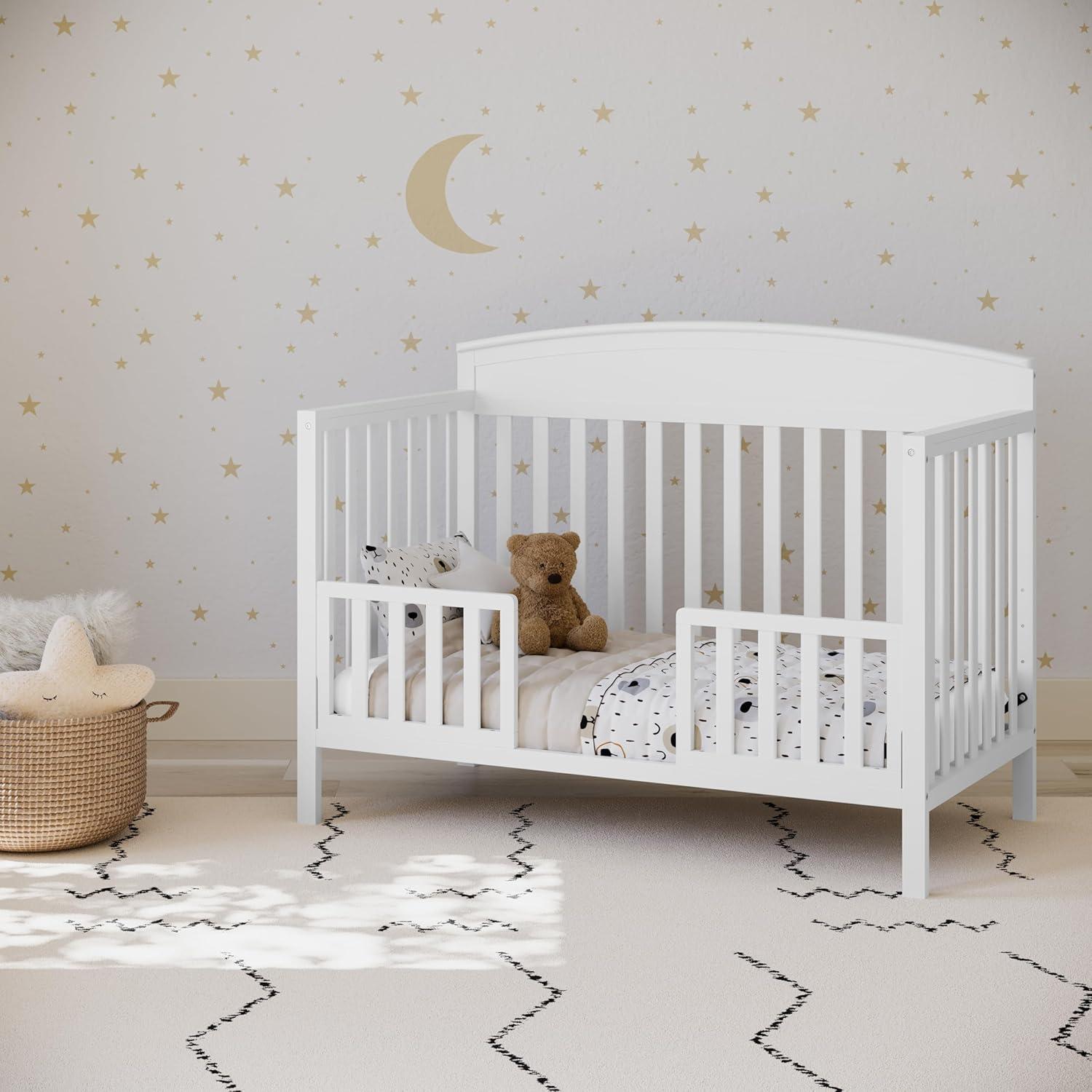 imageGraco Benton 5in1 Convertible Crib White GREENGUARD Gold Certified Converts from Baby Crib to Toddler Bed Daybed and FullSize Bed Fits Standard FullSize Crib MattressWhite
