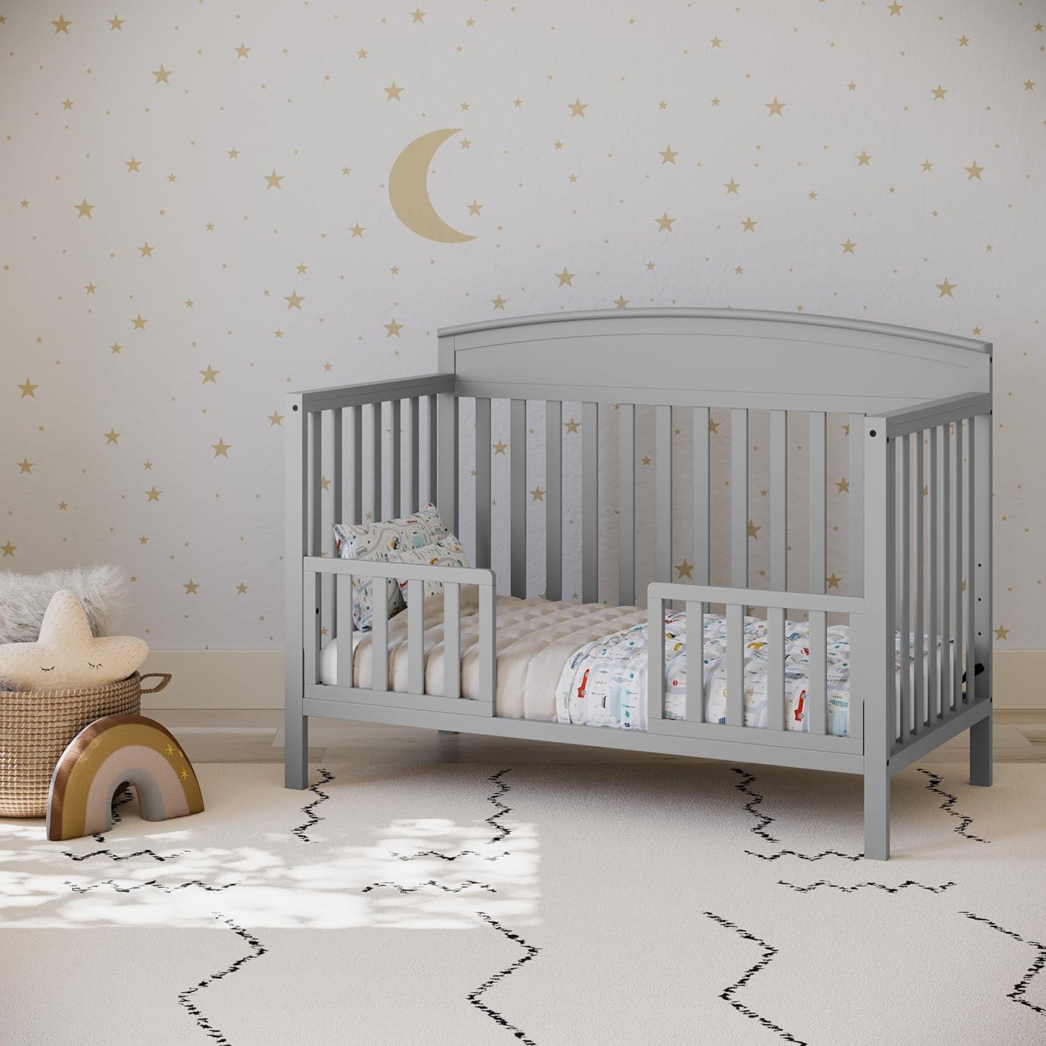 imageGraco Benton 5in1 Convertible Crib White GREENGUARD Gold Certified Converts from Baby Crib to Toddler Bed Daybed and FullSize Bed Fits Standard FullSize Crib MattressPebble Gray