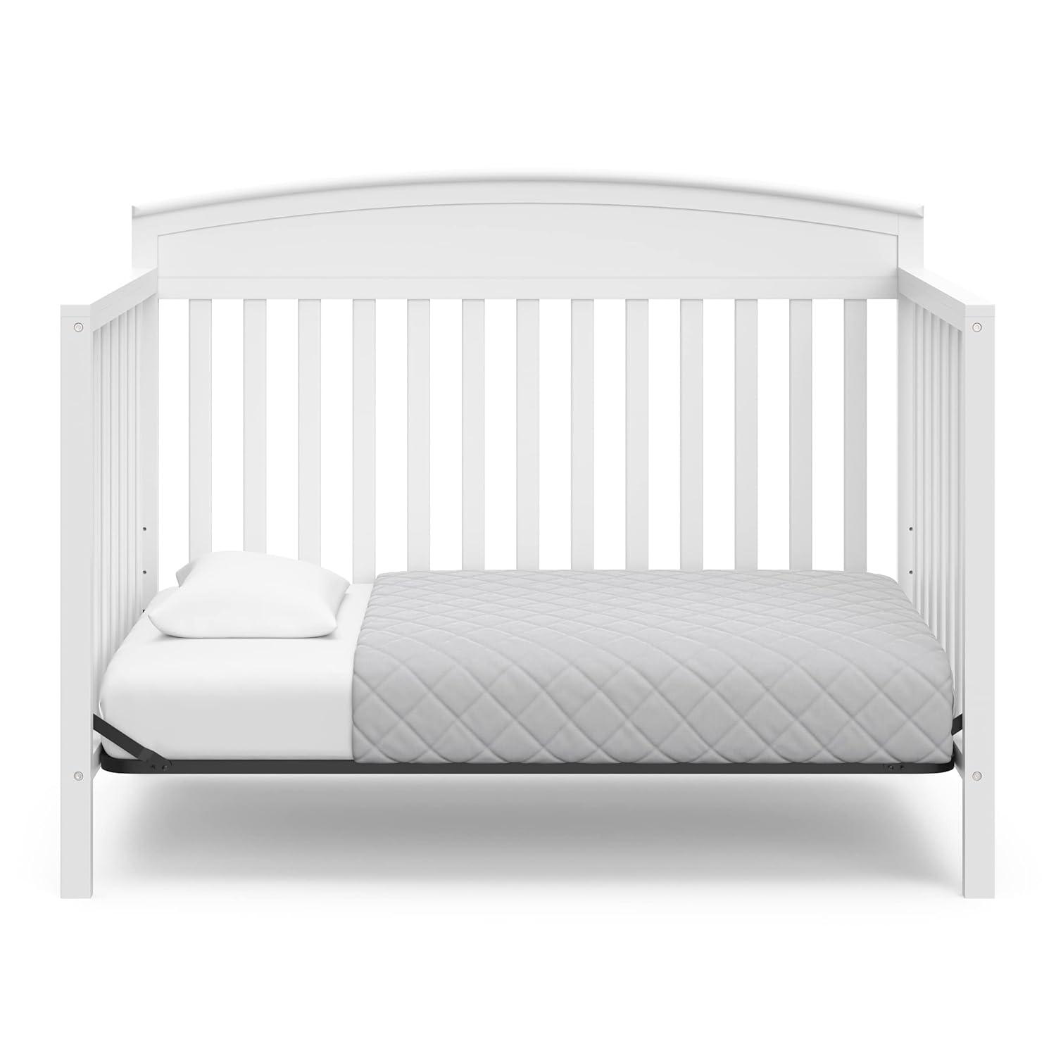 imageGraco Benton 5in1 Convertible Crib White GREENGUARD Gold Certified Converts from Baby Crib to Toddler Bed Daybed and FullSize Bed Fits Standard FullSize Crib MattressWhite