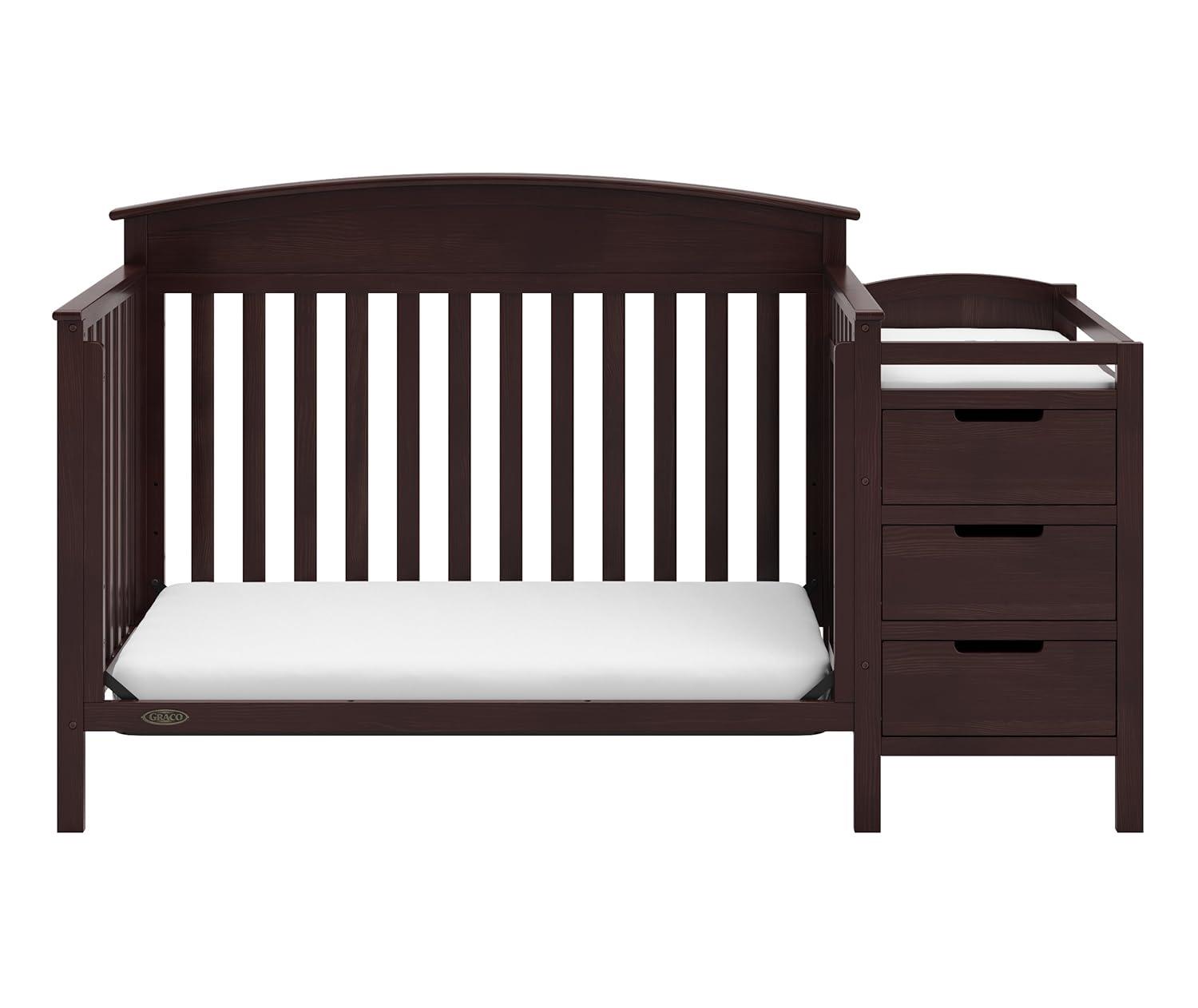 imageGraco Benton 5in1 Convertible Crib White GREENGUARD Gold Certified Converts from Baby Crib to Toddler Bed Daybed and FullSize Bed Fits Standard FullSize Crib MattressEspresso