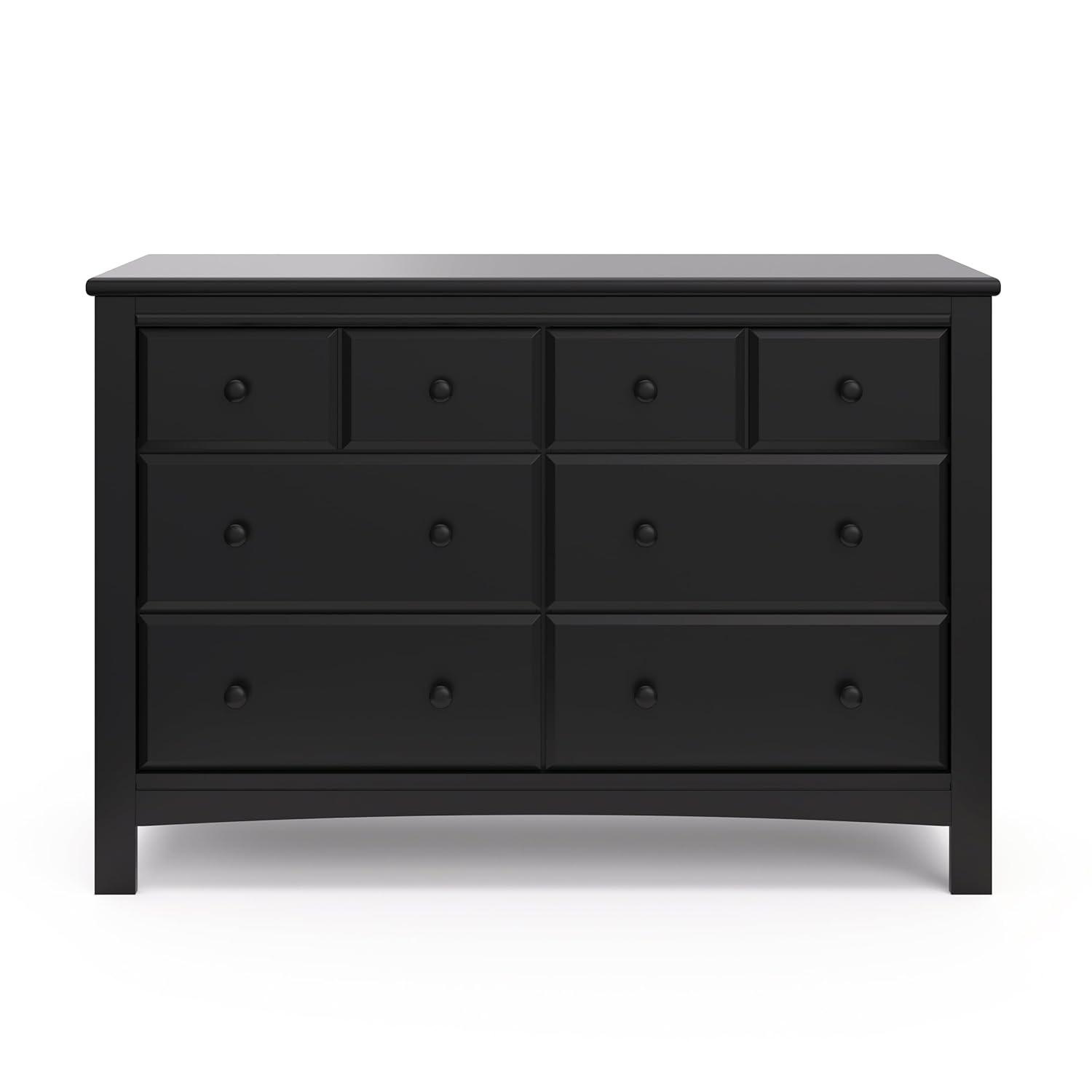 imageGraco Benton 6 Drawer Double Dresser White Easy New Assembly Process Universal Design Durable Steel Hardware and EuroGlide Drawers with Safety Stops Coordinates with Any NurseryBlack