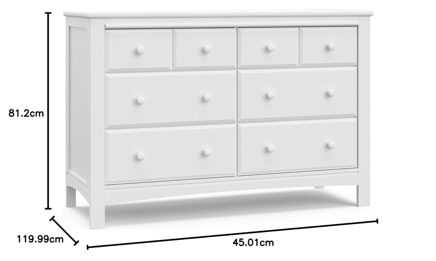 imageGraco Benton 6 Drawer Double Dresser White Easy New Assembly Process Universal Design Durable Steel Hardware and EuroGlide Drawers with Safety Stops Coordinates with Any NurseryWhite