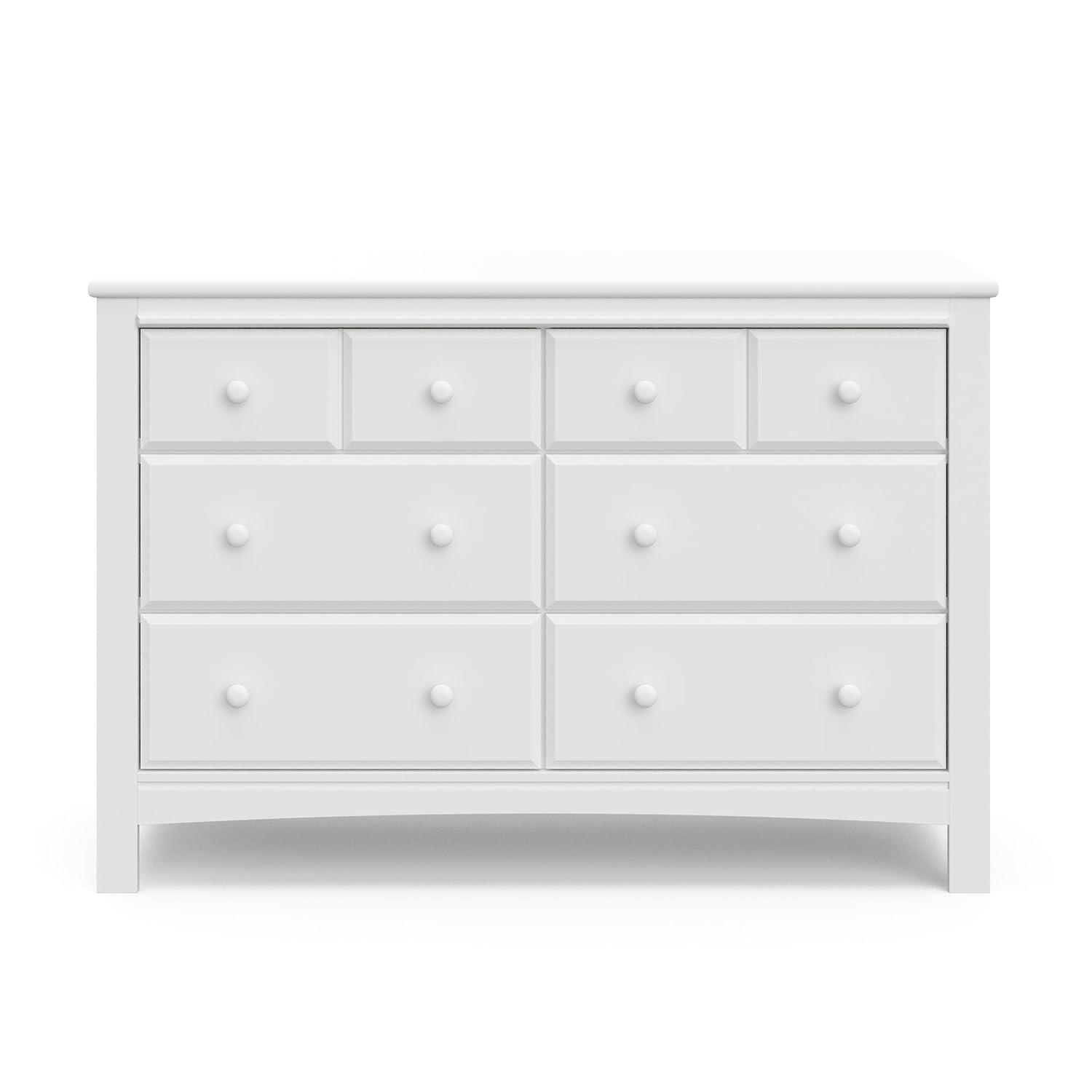 imageGraco Benton 6 Drawer Double Dresser White Easy New Assembly Process Universal Design Durable Steel Hardware and EuroGlide Drawers with Safety Stops Coordinates with Any NurseryWhite