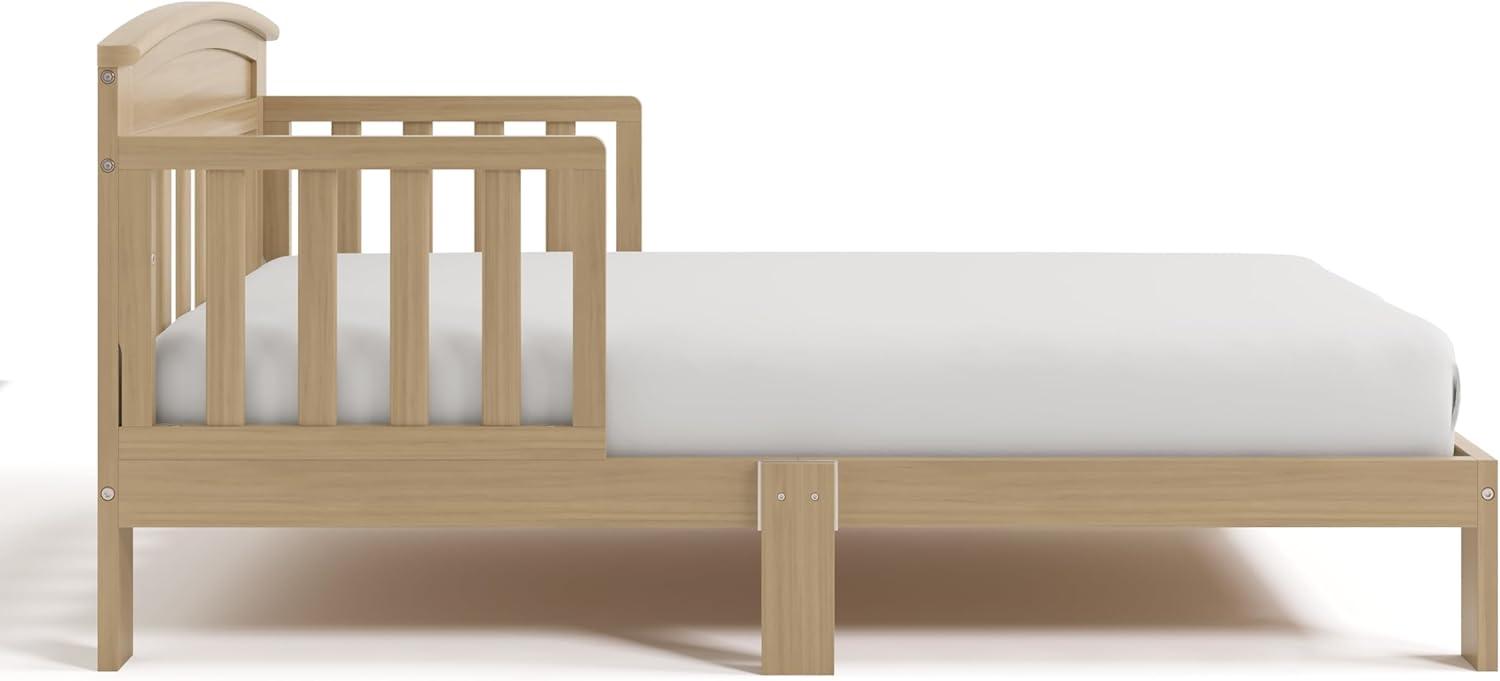 imageGraco Benton Toddler Bed White GREENGUARD Gold Certified Baby Safety Alliance Verified with Safety Toddler Guardrails Fits Standard Crib Mattress Easy Assembly Kids Transition BedDriftwood