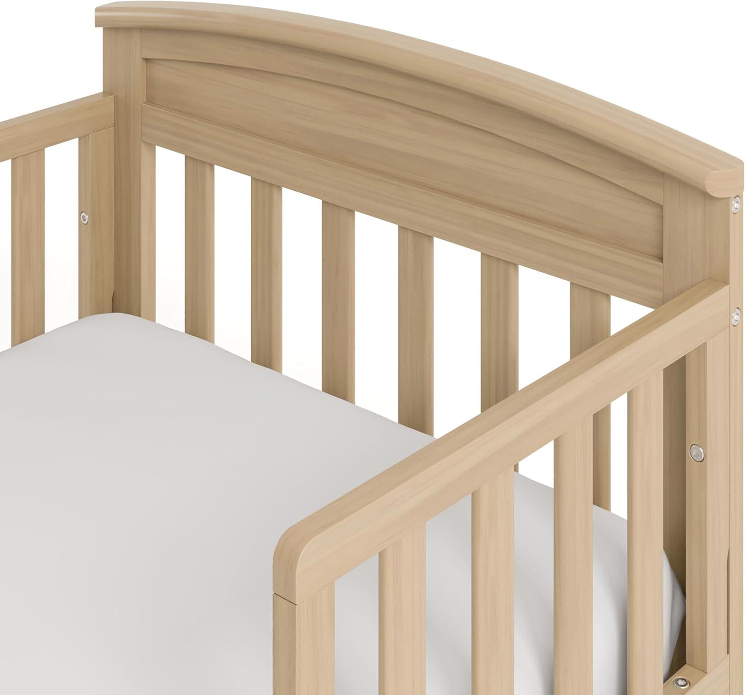 imageGraco Benton Toddler Bed White GREENGUARD Gold Certified Baby Safety Alliance Verified with Safety Toddler Guardrails Fits Standard Crib Mattress Easy Assembly Kids Transition BedDriftwood