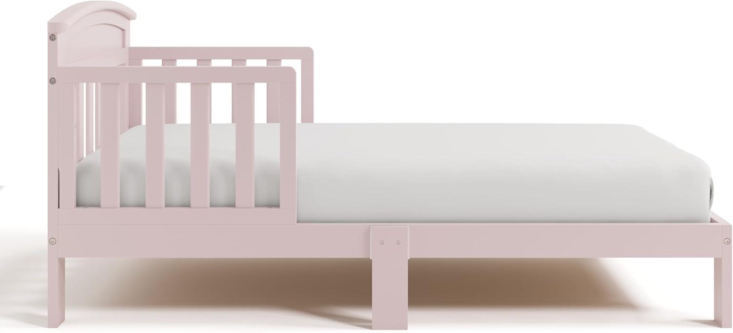 imageGraco Benton Toddler Bed White GREENGUARD Gold Certified Baby Safety Alliance Verified with Safety Toddler Guardrails Fits Standard Crib Mattress Easy Assembly Kids Transition BedBlush