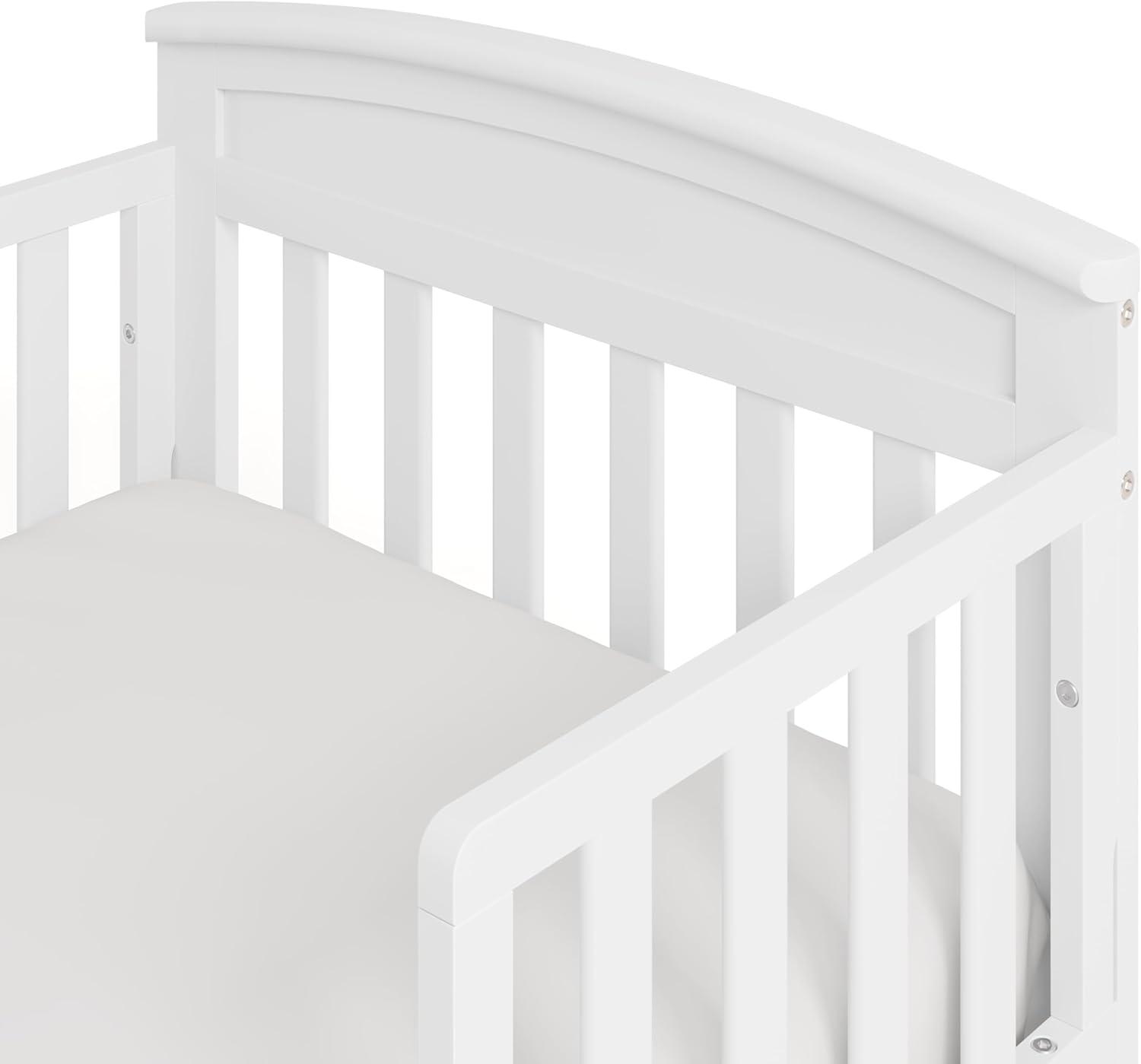 imageGraco Benton Toddler Bed White GREENGUARD Gold Certified Baby Safety Alliance Verified with Safety Toddler Guardrails Fits Standard Crib Mattress Easy Assembly Kids Transition BedWhite