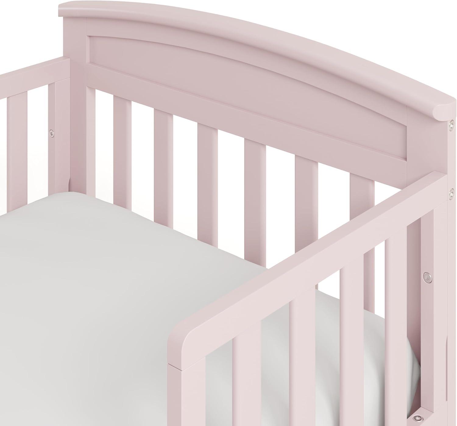 imageGraco Benton Toddler Bed White GREENGUARD Gold Certified Baby Safety Alliance Verified with Safety Toddler Guardrails Fits Standard Crib Mattress Easy Assembly Kids Transition BedBlush