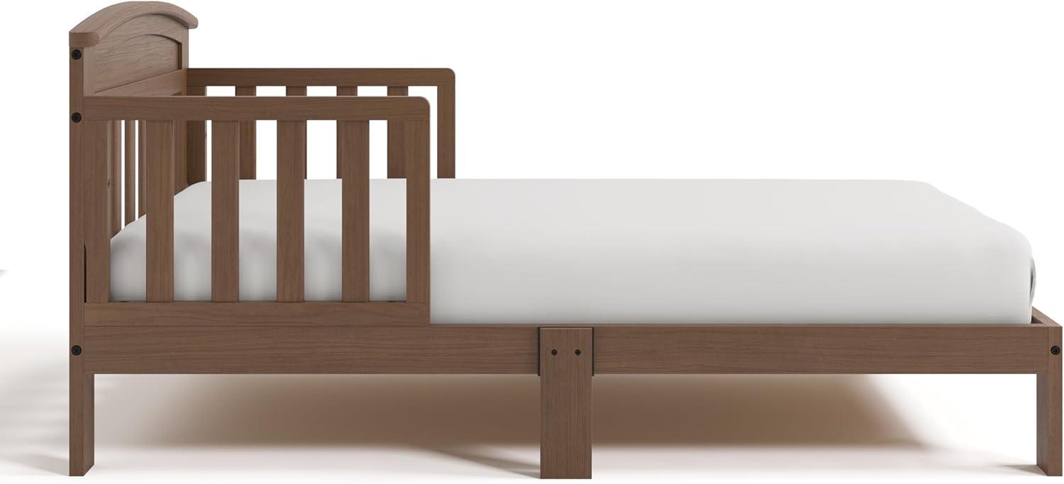 imageGraco Benton Toddler Bed White GREENGUARD Gold Certified Baby Safety Alliance Verified with Safety Toddler Guardrails Fits Standard Crib Mattress Easy Assembly Kids Transition BedHazelnut