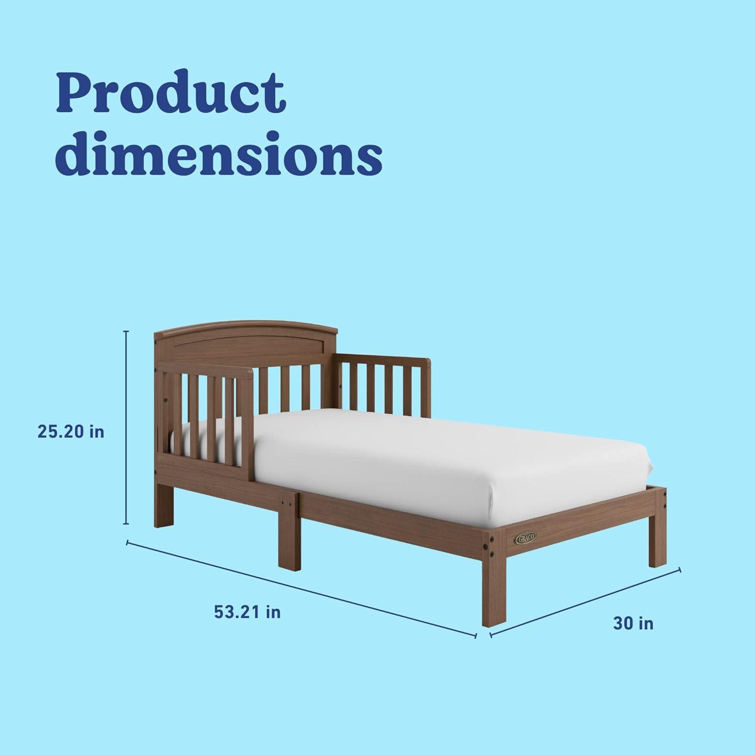 imageGraco Benton Toddler Bed White GREENGUARD Gold Certified Baby Safety Alliance Verified with Safety Toddler Guardrails Fits Standard Crib Mattress Easy Assembly Kids Transition BedHazelnut