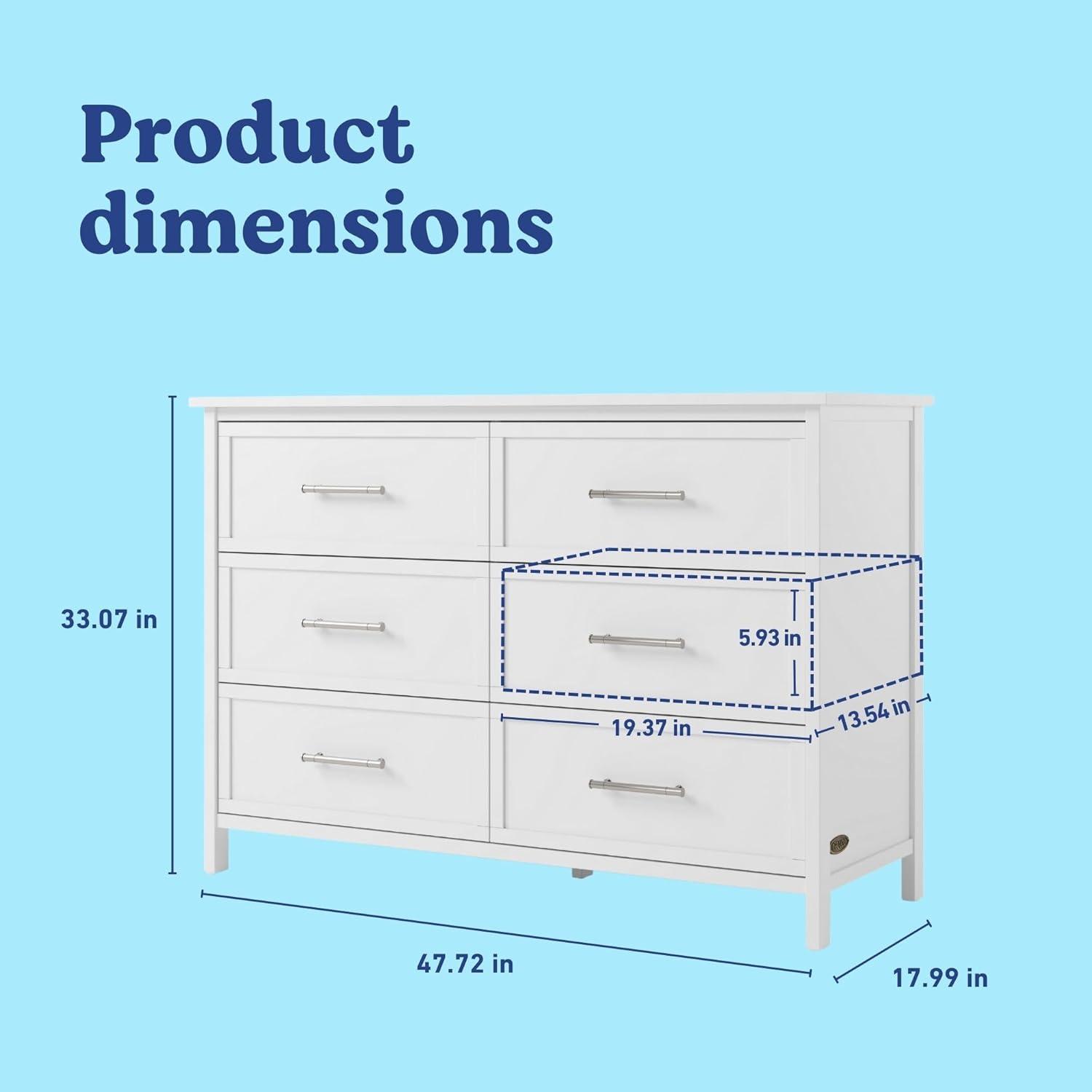 imageGraco Classic 3 Drawer Changing Table Dresser Blush GREENGUARD Gold Certified Baby Dresser with Changing Table Top Includes Interlocking Drawer SystemWhite