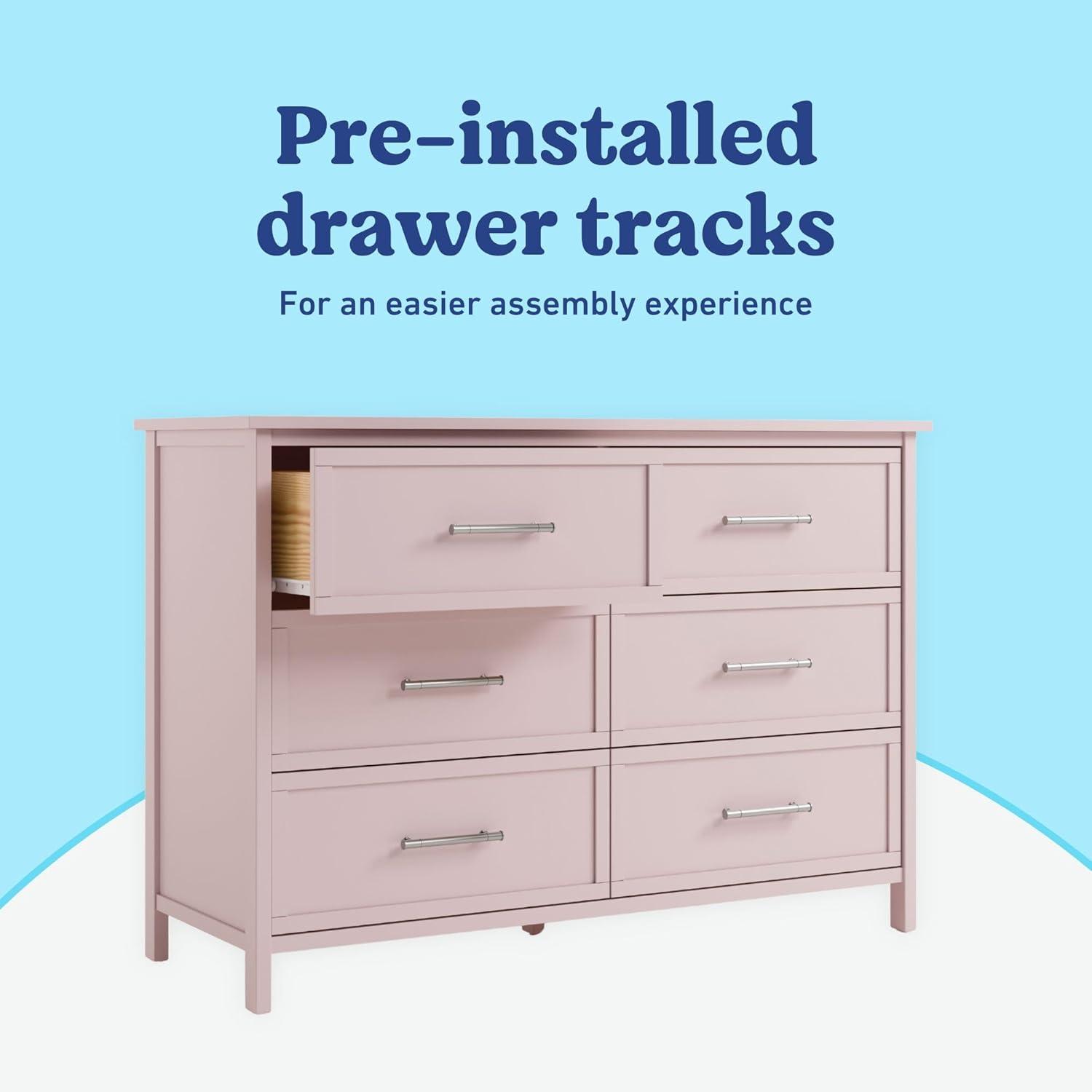 imageGraco Classic 3 Drawer Changing Table Dresser Blush GREENGUARD Gold Certified Baby Dresser with Changing Table Top Includes Interlocking Drawer SystemBlush