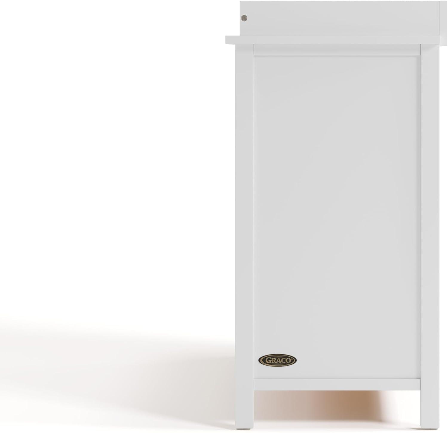 imageGraco Classic 3 Drawer Changing Table Dresser Blush GREENGUARD Gold Certified Baby Dresser with Changing Table Top Includes Interlocking Drawer SystemWhite