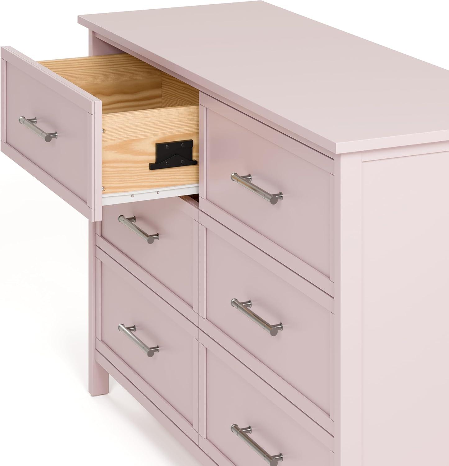 imageGraco Classic 3 Drawer Changing Table Dresser Blush GREENGUARD Gold Certified Baby Dresser with Changing Table Top Includes Interlocking Drawer SystemBlush