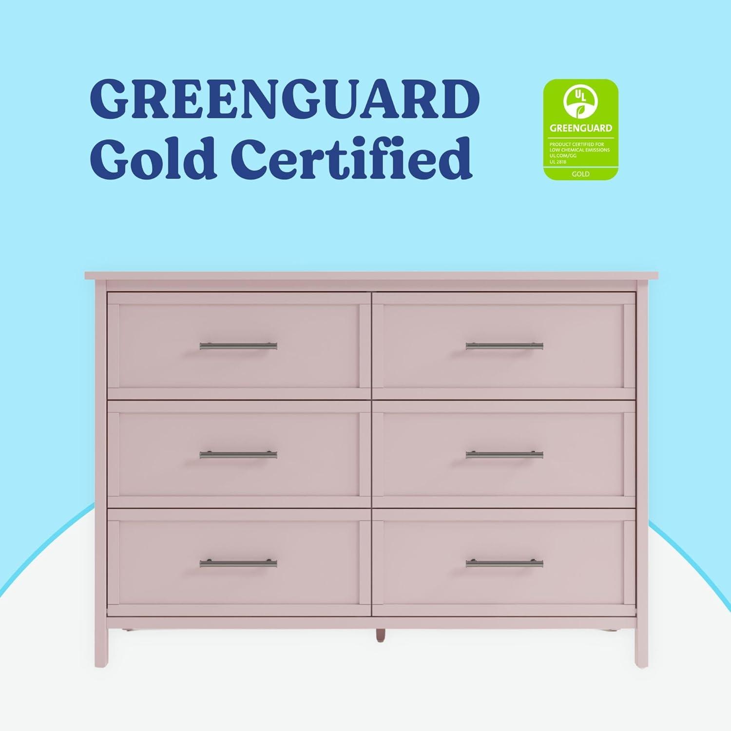 imageGraco Classic 3 Drawer Changing Table Dresser Blush GREENGUARD Gold Certified Baby Dresser with Changing Table Top Includes Interlocking Drawer SystemBlush