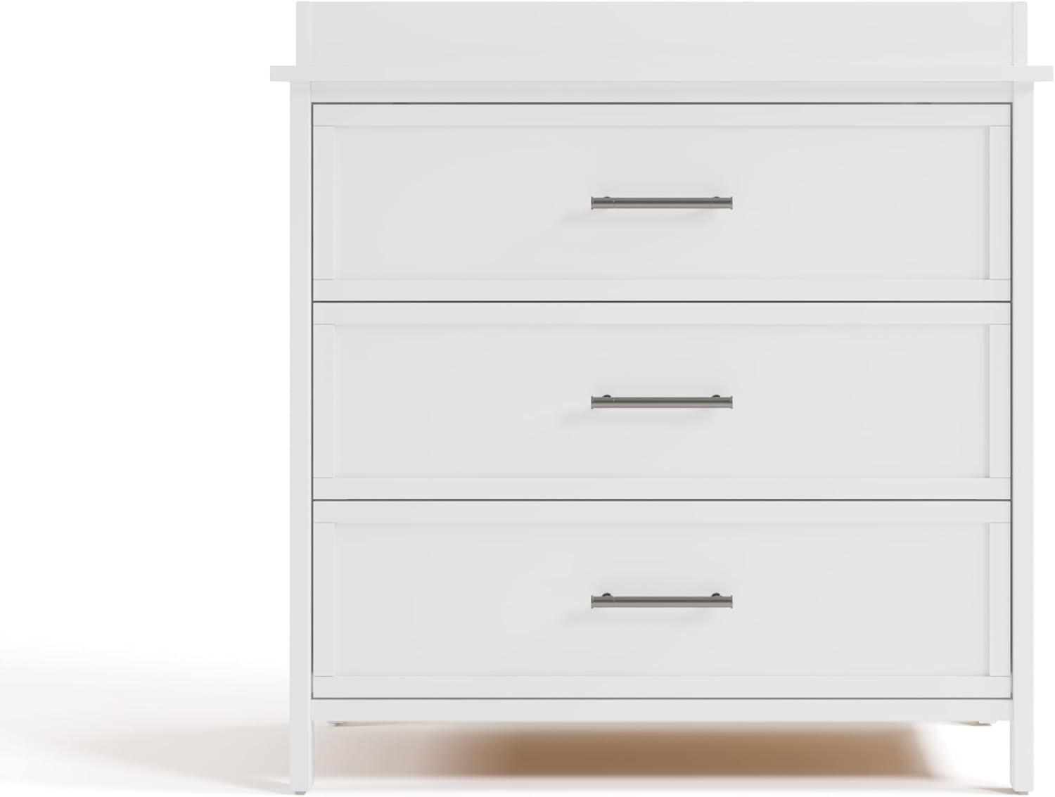 imageGraco Classic 3 Drawer Changing Table Dresser Blush GREENGUARD Gold Certified Baby Dresser with Changing Table Top Includes Interlocking Drawer SystemWhite