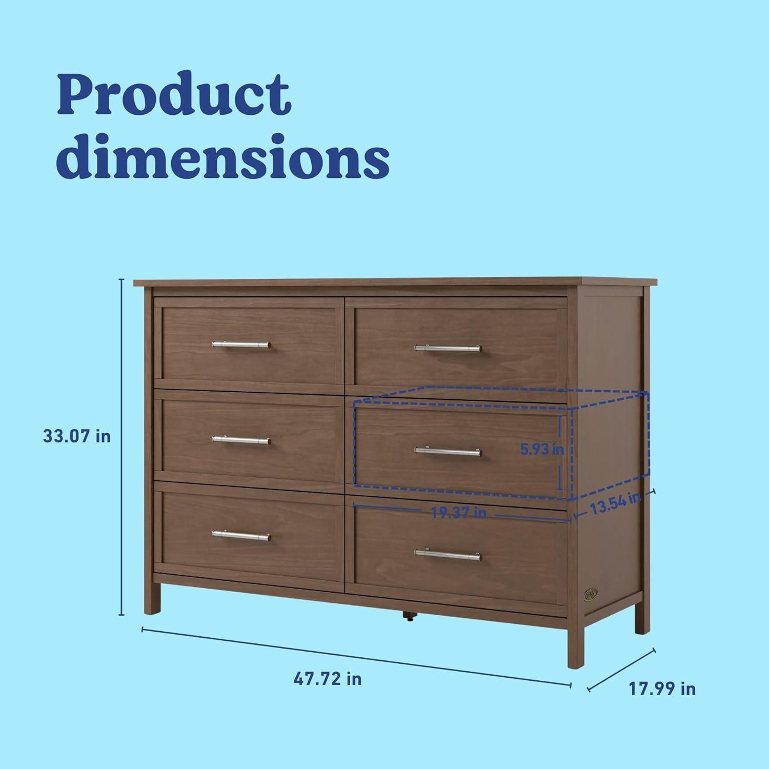 imageGraco Classic 3 Drawer Changing Table Dresser Blush GREENGUARD Gold Certified Baby Dresser with Changing Table Top Includes Interlocking Drawer SystemHazelnut