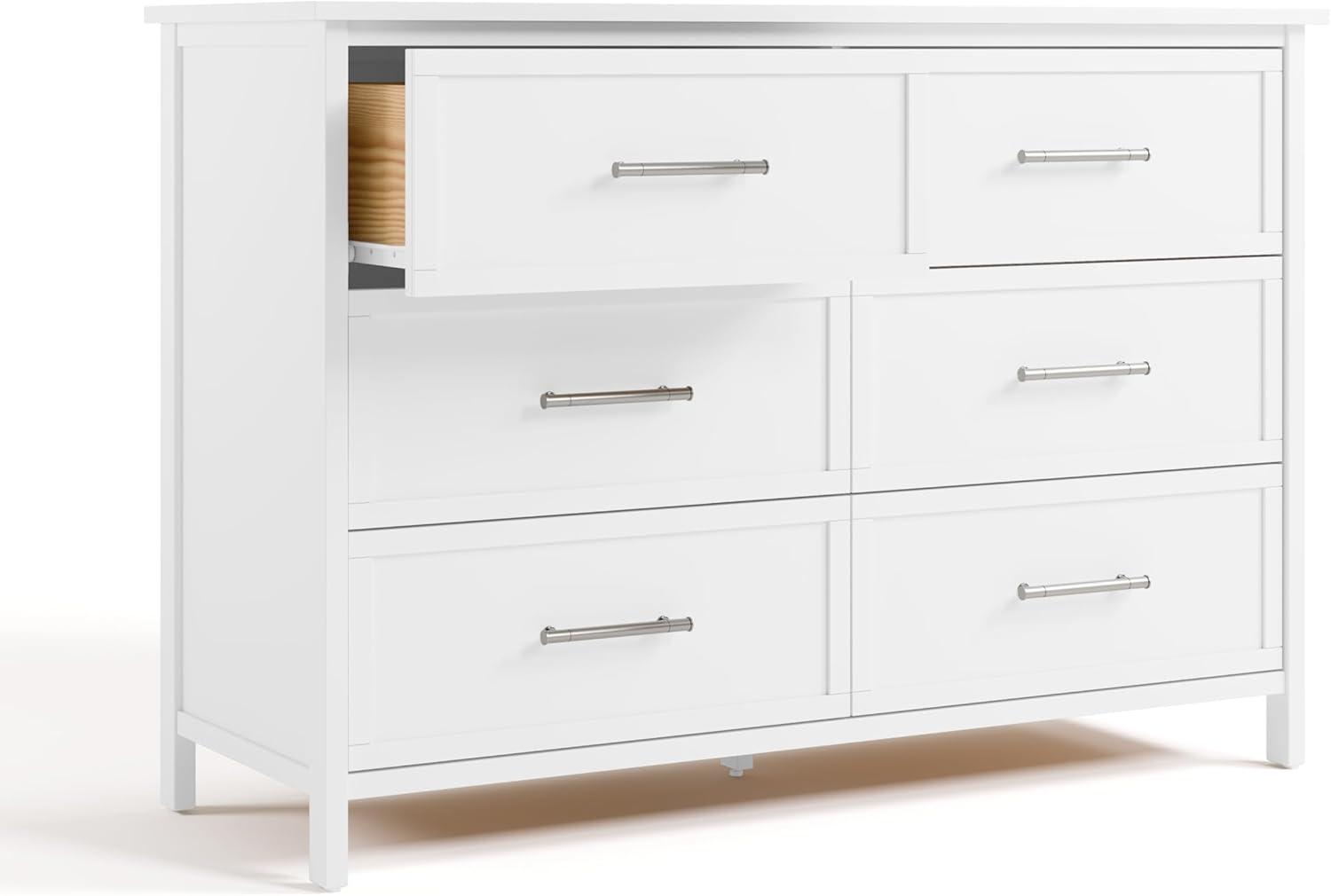 imageGraco Classic 3 Drawer Changing Table Dresser Blush GREENGUARD Gold Certified Baby Dresser with Changing Table Top Includes Interlocking Drawer SystemWhite