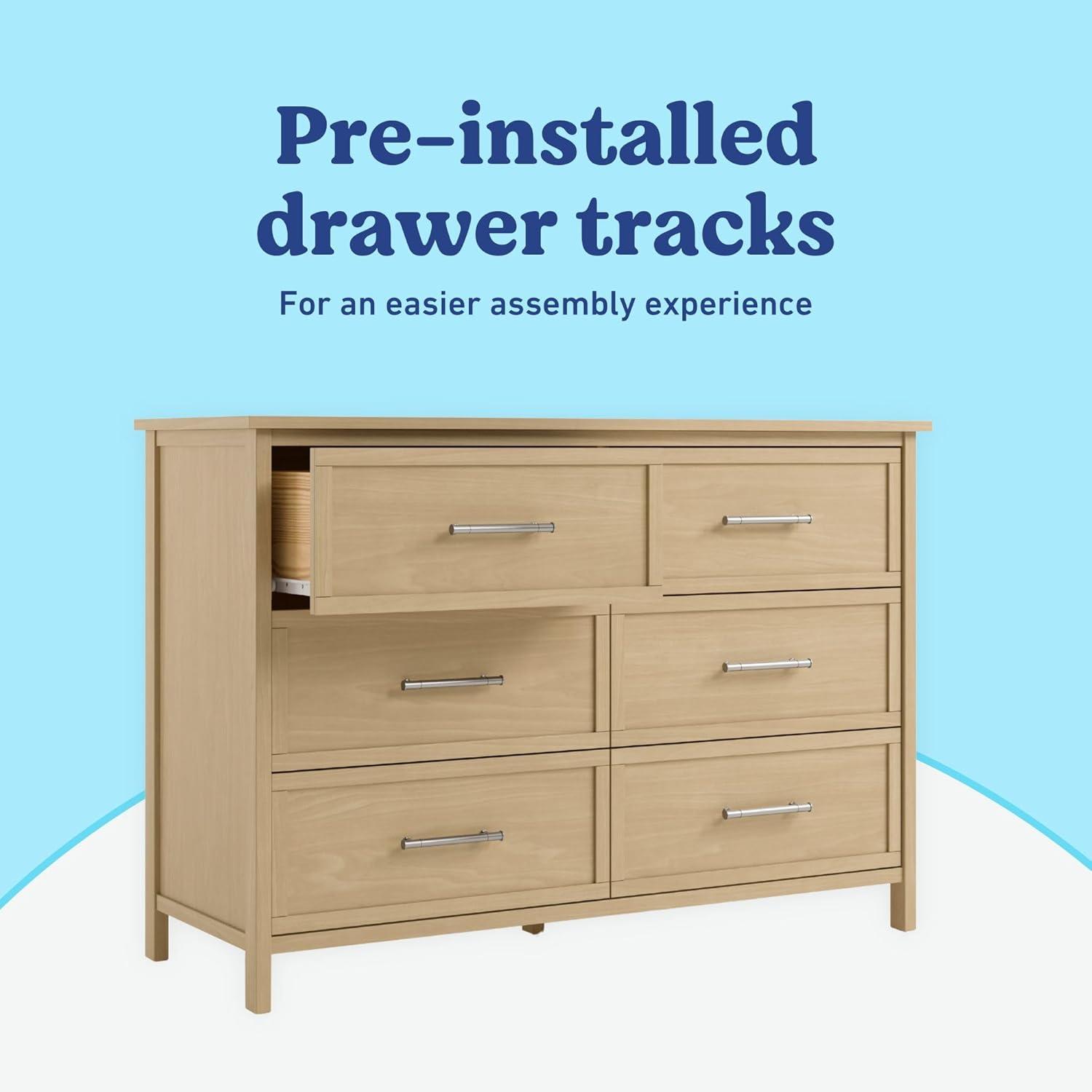 imageGraco Classic 3 Drawer Changing Table Dresser Blush GREENGUARD Gold Certified Baby Dresser with Changing Table Top Includes Interlocking Drawer SystemDriftwood