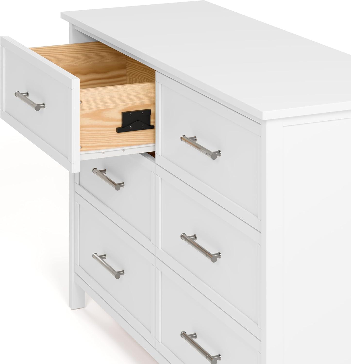 imageGraco Classic 3 Drawer Changing Table Dresser Blush GREENGUARD Gold Certified Baby Dresser with Changing Table Top Includes Interlocking Drawer SystemWhite