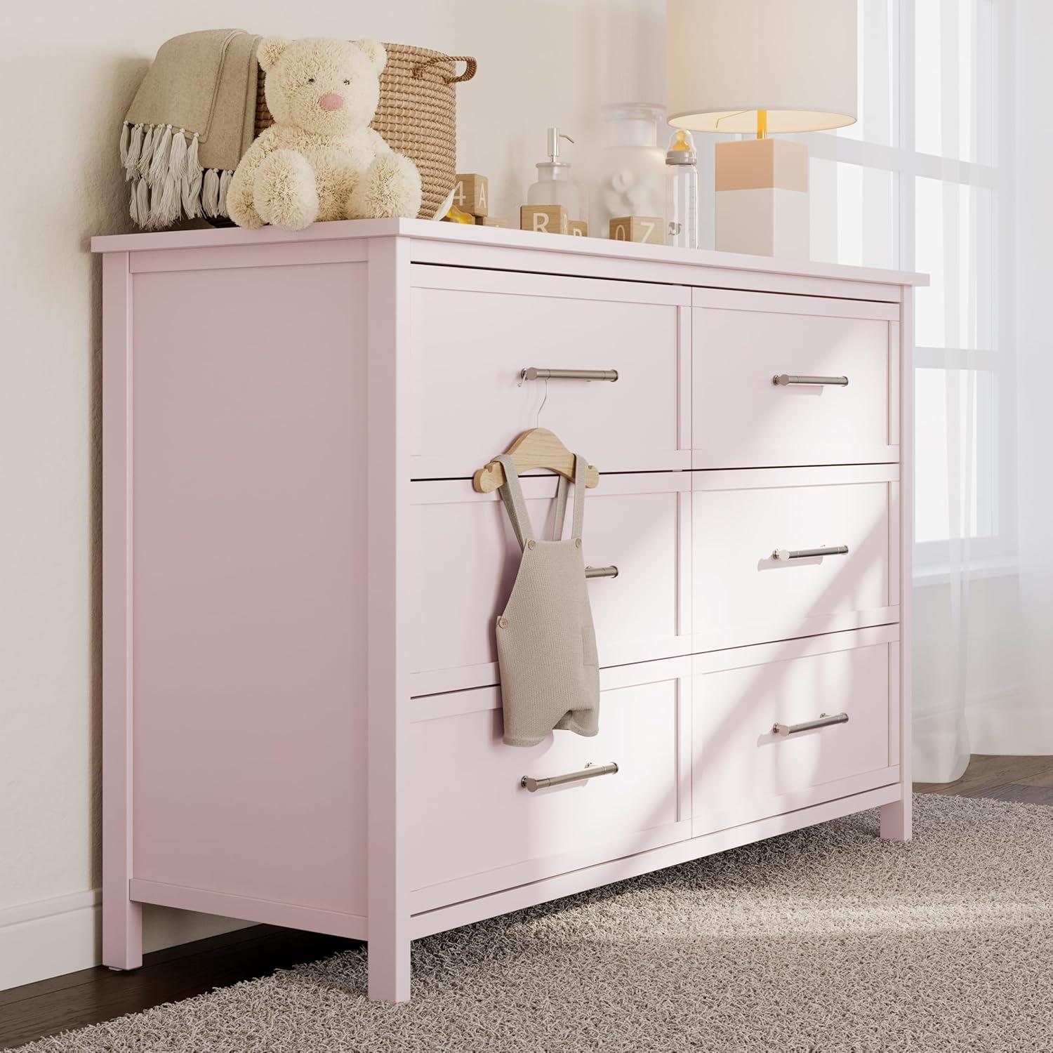 imageGraco Classic 3 Drawer Changing Table Dresser Blush GREENGUARD Gold Certified Baby Dresser with Changing Table Top Includes Interlocking Drawer SystemBlush