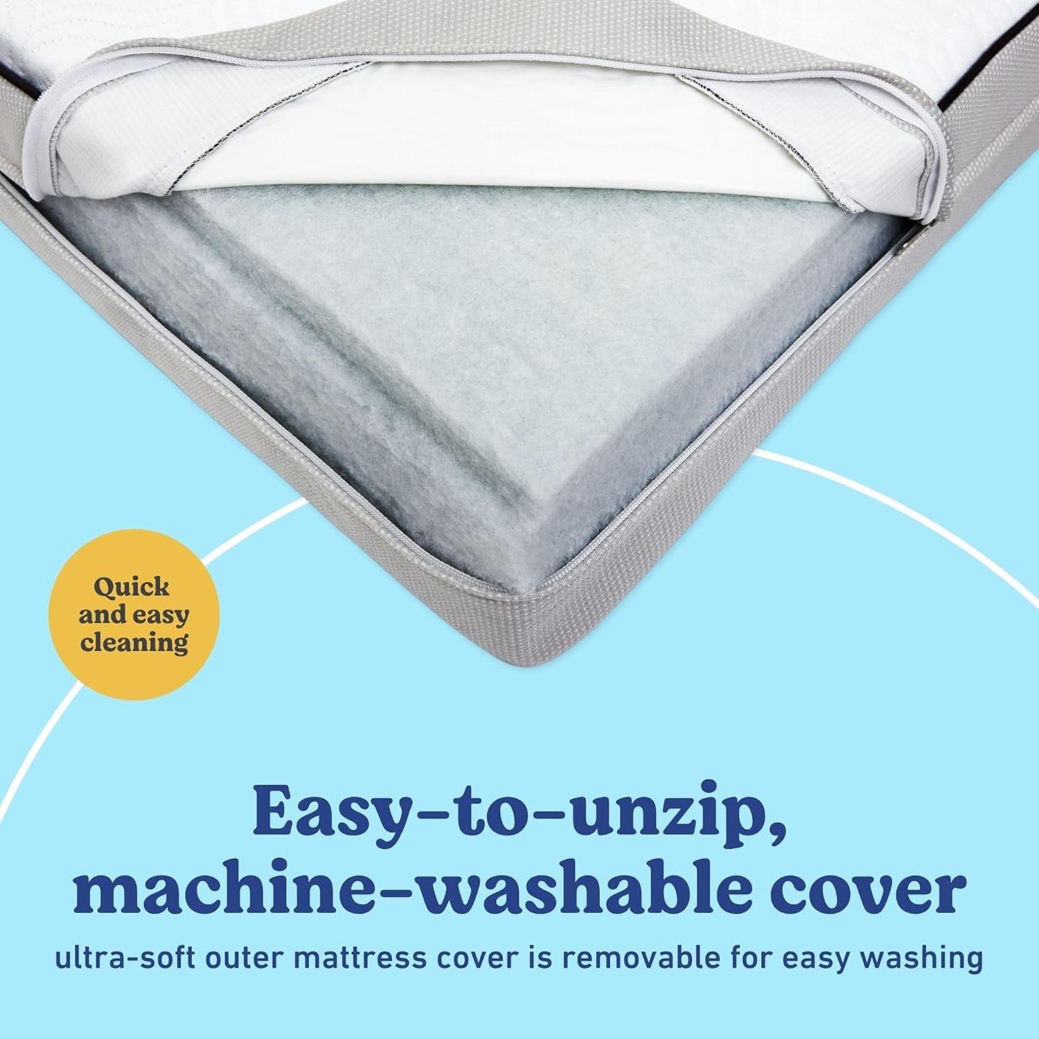 imageGraco Essentials 6Inch Mesh Crib ampamp Toddler Mattress GREENGUARD Gold Certified Mattress for Baby Cribs ampamp Toddler Beds with Soft Mesh MachineWashable WaterResistant Cover Made in The USA6Inch