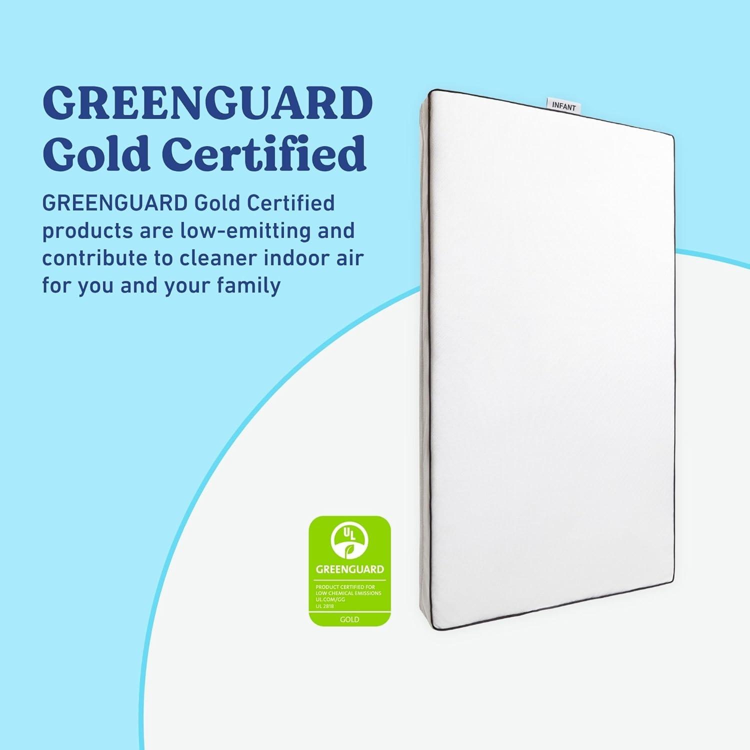 imageGraco Essentials 6Inch Mesh Crib ampamp Toddler Mattress GREENGUARD Gold Certified Mattress for Baby Cribs ampamp Toddler Beds with Soft Mesh MachineWashable WaterResistant Cover Made in The USA6Inch