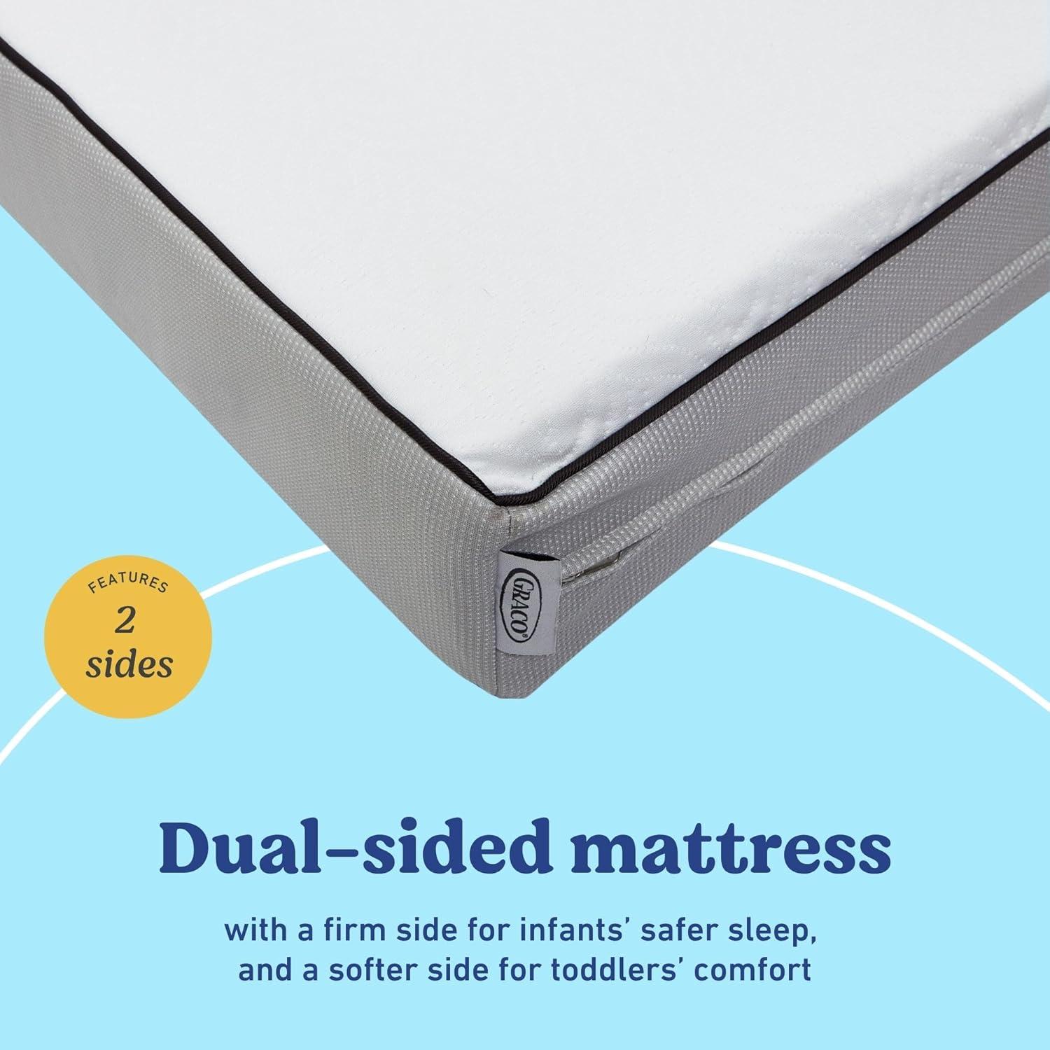 imageGraco Essentials 6Inch Mesh Crib ampamp Toddler Mattress GREENGUARD Gold Certified Mattress for Baby Cribs ampamp Toddler Beds with Soft Mesh MachineWashable WaterResistant Cover Made in The USA6Inch
