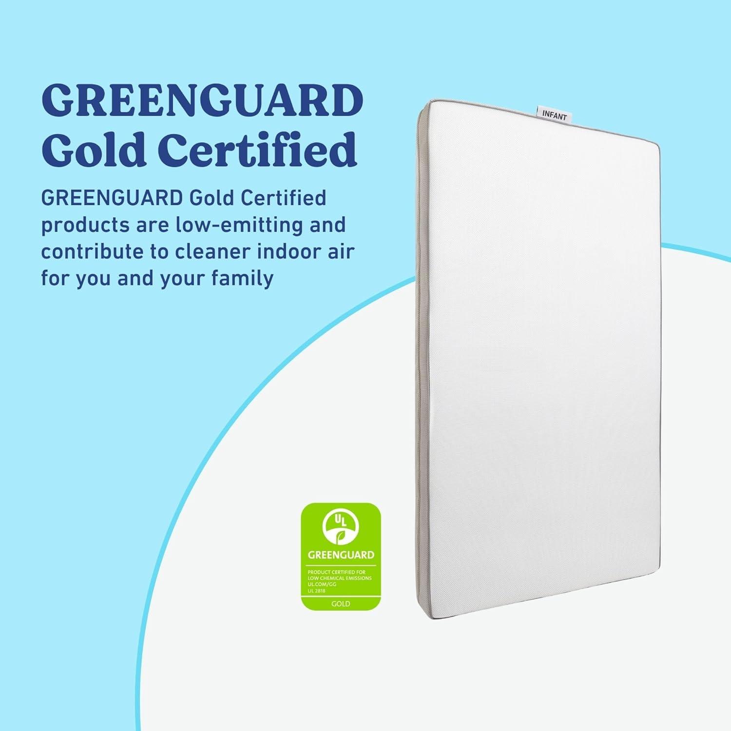 imageGraco Essentials 6Inch Mesh Crib ampamp Toddler Mattress GREENGUARD Gold Certified Mattress for Baby Cribs ampamp Toddler Beds with Soft Mesh MachineWashable WaterResistant Cover Made in The USA6Inch