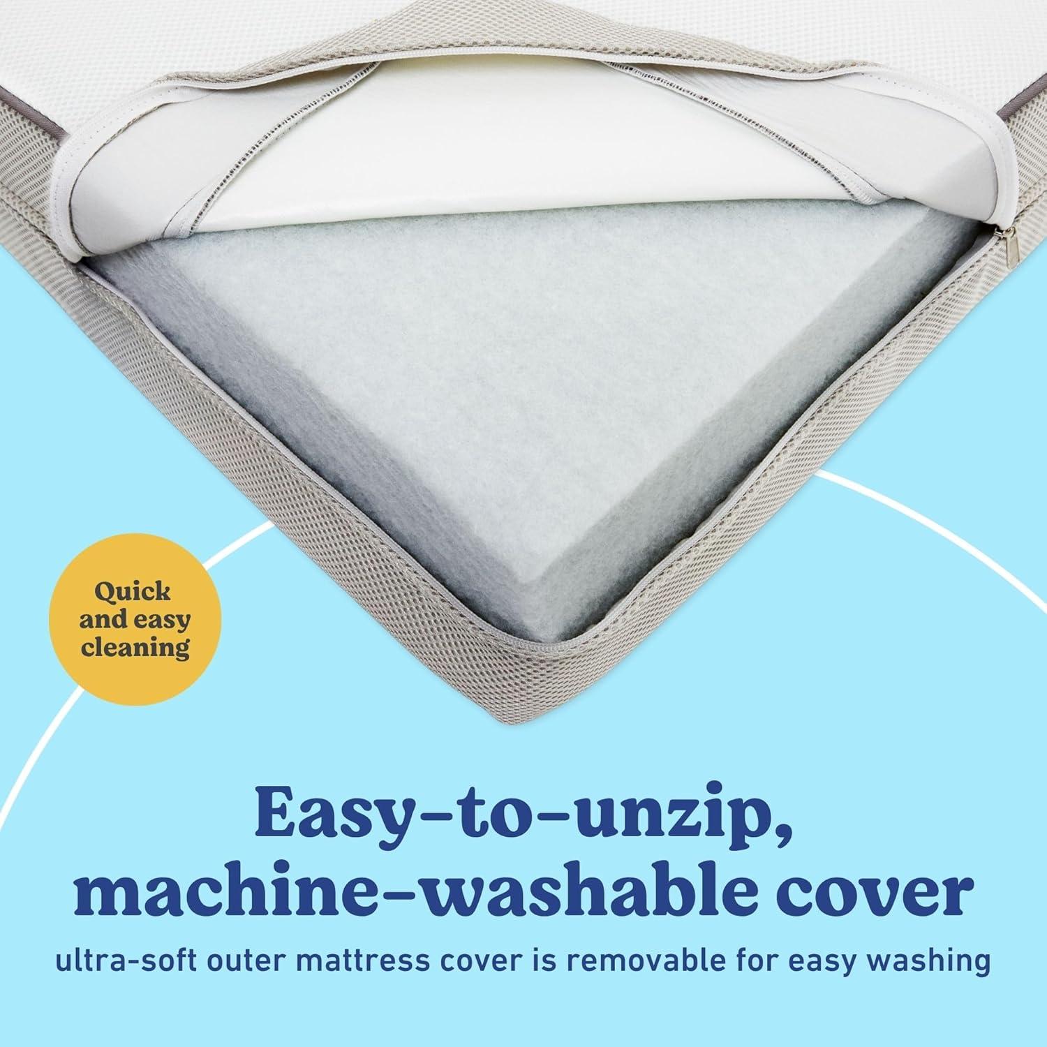 imageGraco Essentials 6Inch Mesh Crib ampamp Toddler Mattress GREENGUARD Gold Certified Mattress for Baby Cribs ampamp Toddler Beds with Soft Mesh MachineWashable WaterResistant Cover Made in The USA6Inch