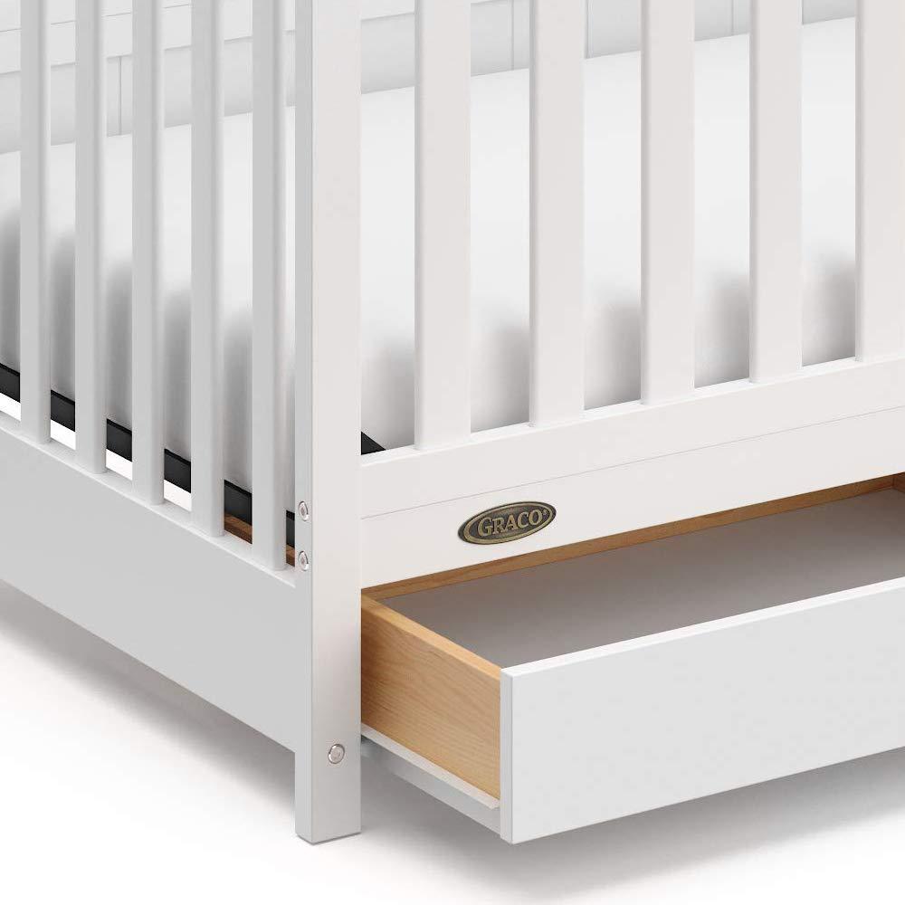 imageGraco Hadley 5in1 Convertible Crib with Drawer White GREENGUARD Gold Certified Crib with Drawer Combo FullSize Nursery Storage Drawer Converts to Toddler Bed DaybedWhite