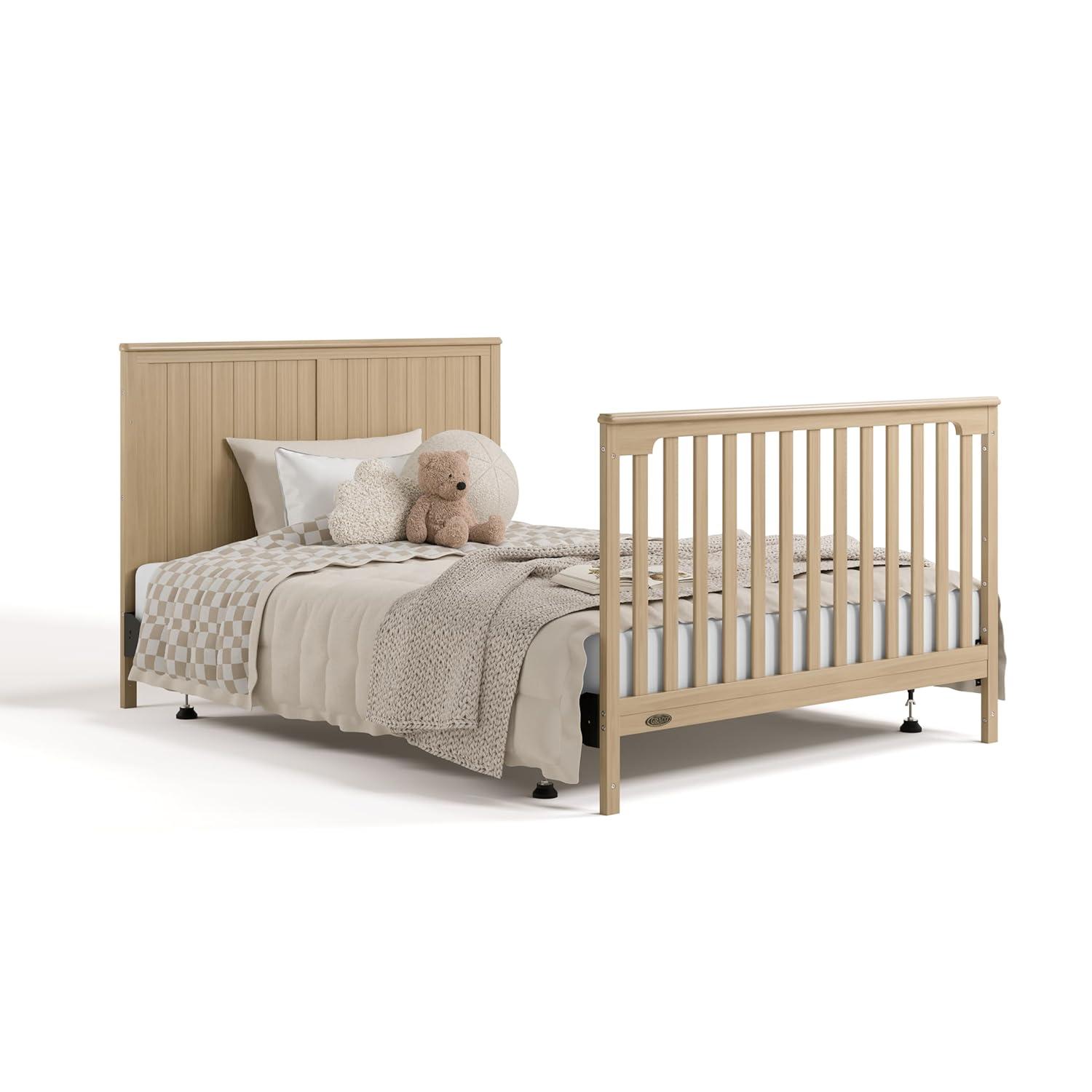 imageGraco Hadley 5in1 Convertible Crib with Drawer White GREENGUARD Gold Certified Crib with Drawer Combo FullSize Nursery Storage Drawer Converts to Toddler Bed DaybedDriftwood