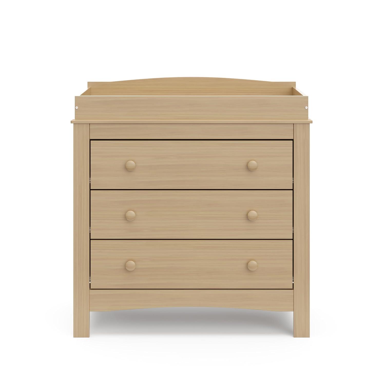 imageGraco Noah 3 Drawer Changing Table Dresser White GREENGUARD Gold Certified Baby Dresser with Changing Table Top Includes Interlocking Drawer SystemDriftwood