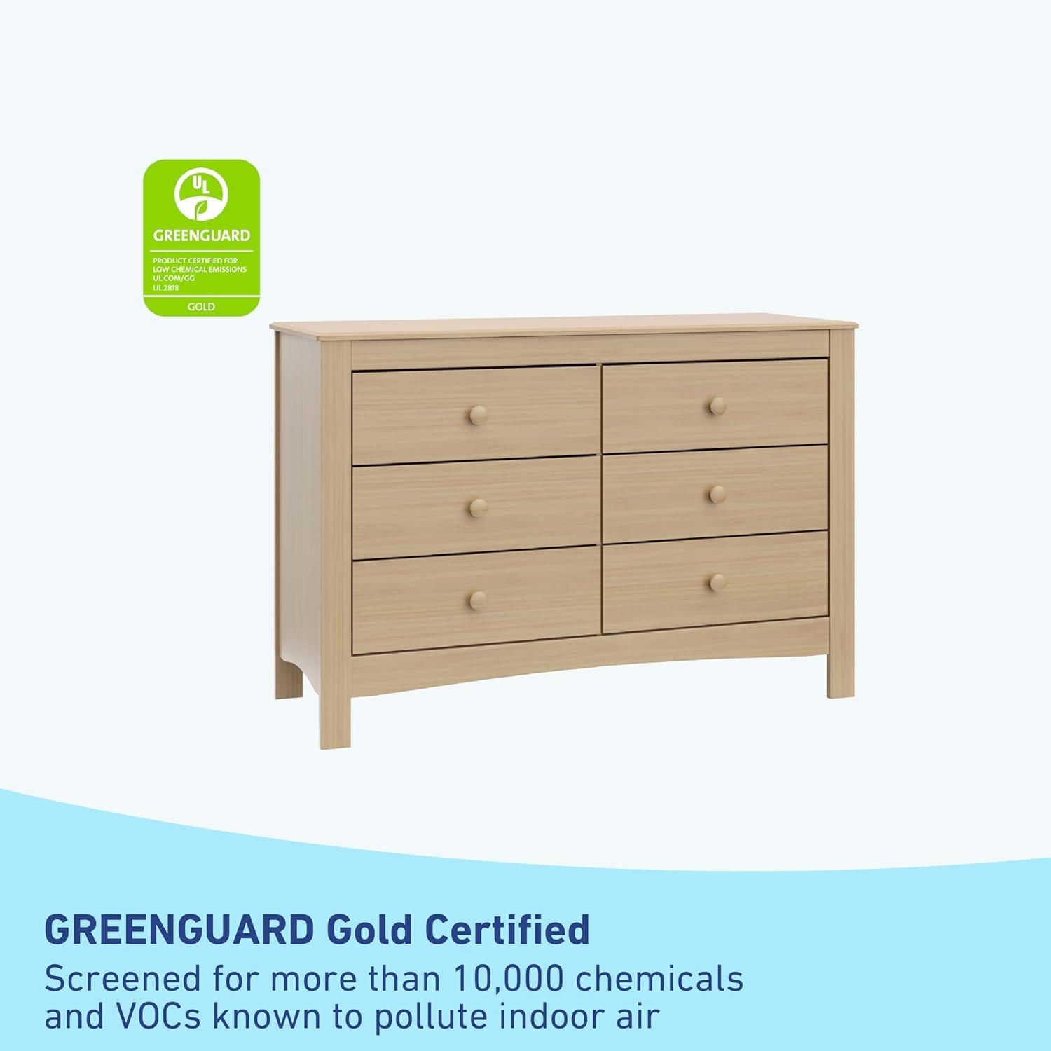 imageGraco Noah 3 Drawer Changing Table Dresser White GREENGUARD Gold Certified Baby Dresser with Changing Table Top Includes Interlocking Drawer SystemDriftwood