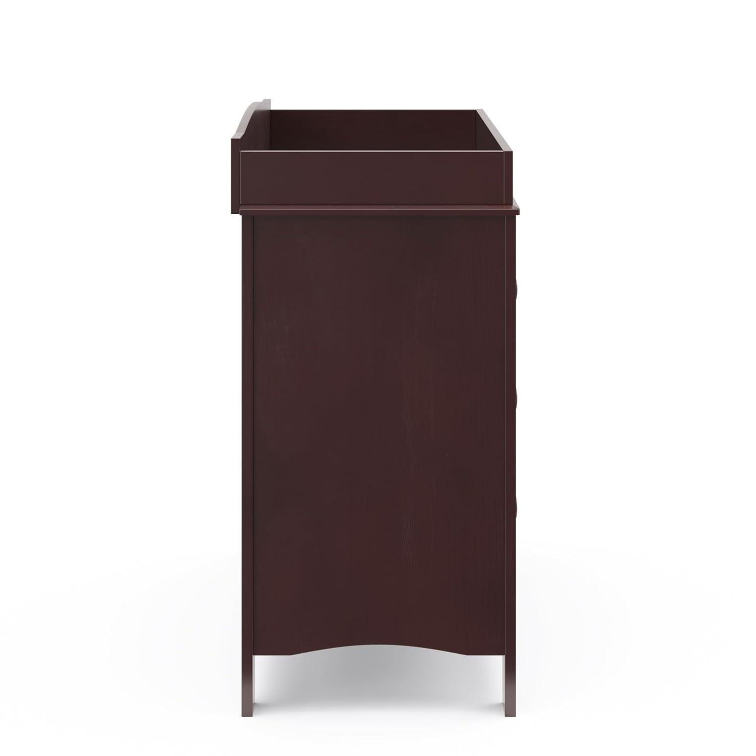 imageGraco Noah 3 Drawer Changing Table Dresser White GREENGUARD Gold Certified Baby Dresser with Changing Table Top Includes Interlocking Drawer SystemEspresso