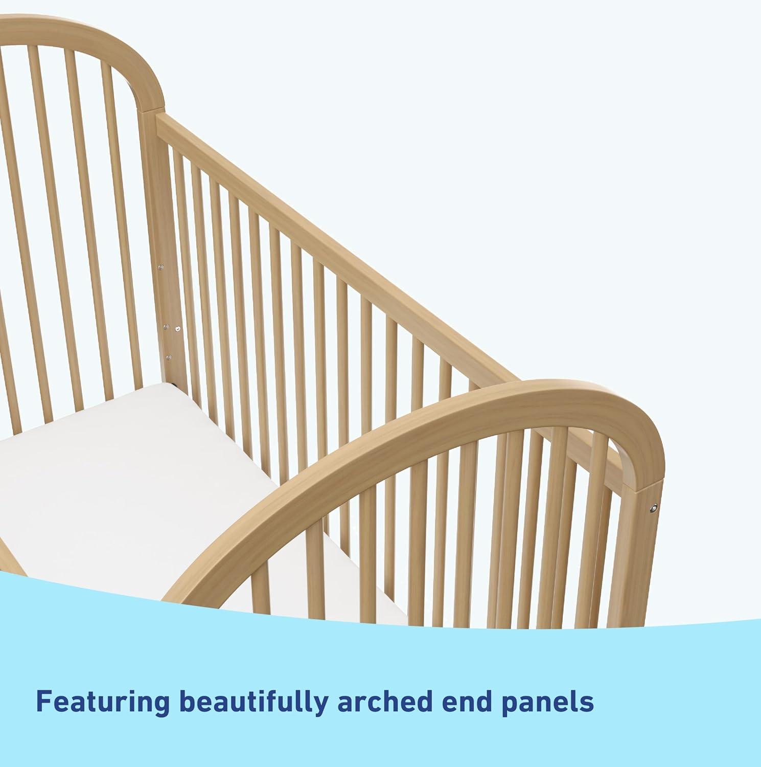 imageGraco Olivia Convertible Crib White GREENGUARD Gold Certified 100 Solid Wood Fits Standard Crib Mattress Converts to Toddler Bed and Daybed 4 Adjustable Mattress HeightsDriftwood