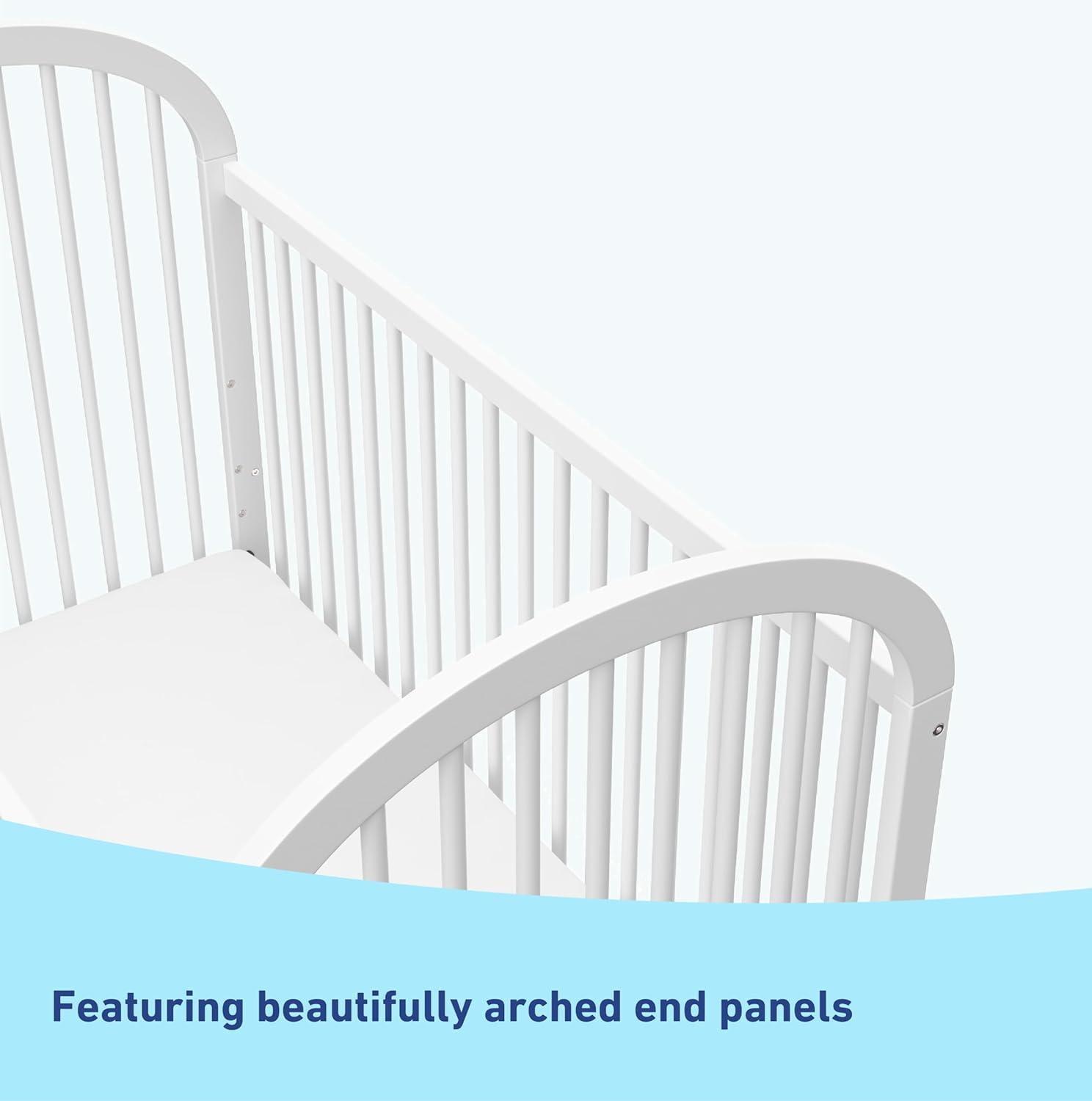 imageGraco Olivia Convertible Crib White GREENGUARD Gold Certified 100 Solid Wood Fits Standard Crib Mattress Converts to Toddler Bed and Daybed 4 Adjustable Mattress HeightsWhite