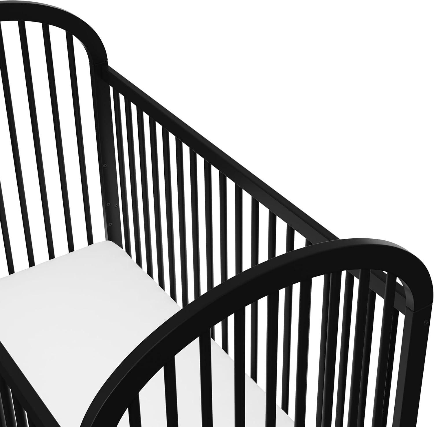 imageGraco Olivia Convertible Crib White GREENGUARD Gold Certified 100 Solid Wood Fits Standard Crib Mattress Converts to Toddler Bed and Daybed 4 Adjustable Mattress HeightsBlack